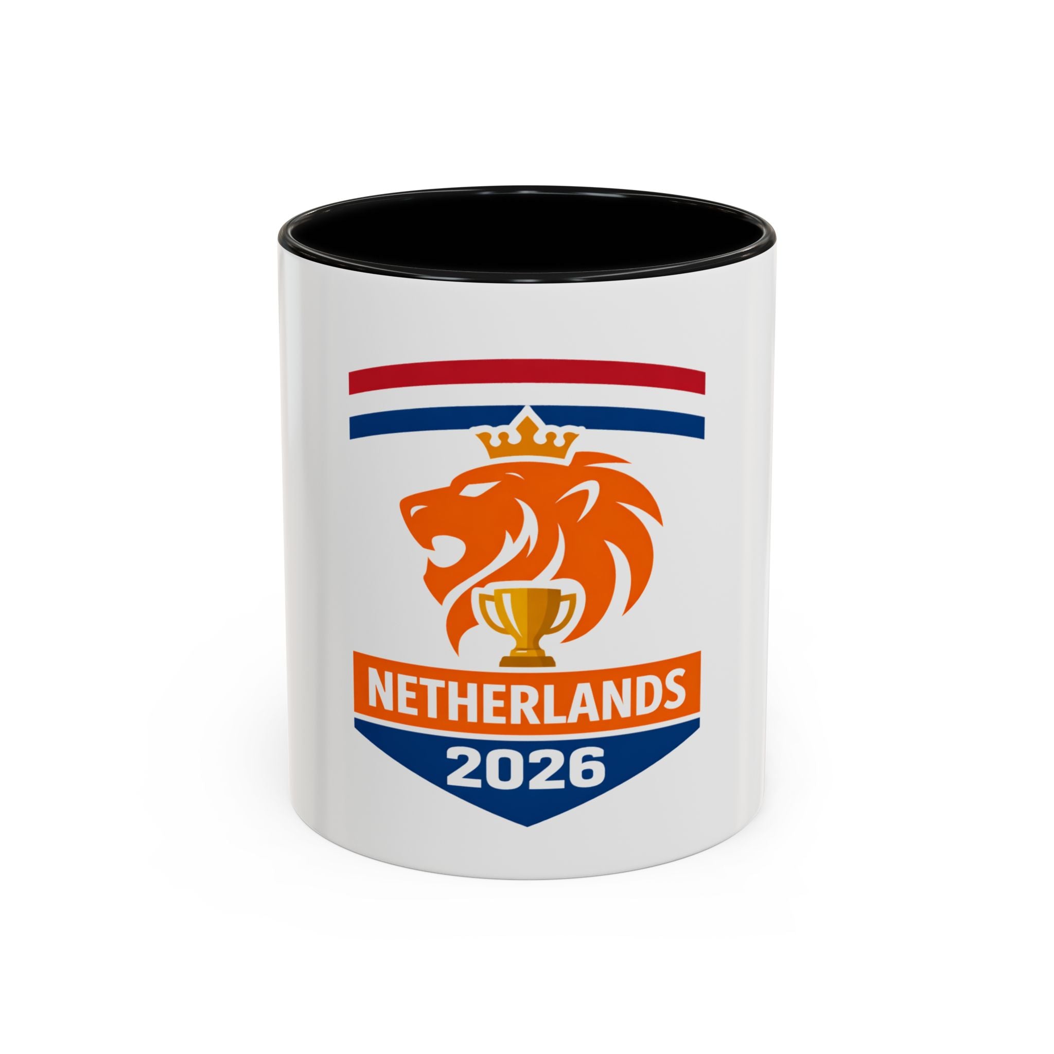Netherlands 2026 Lion Crest Coffee Mug — Dutch Soccer Fan Gift
