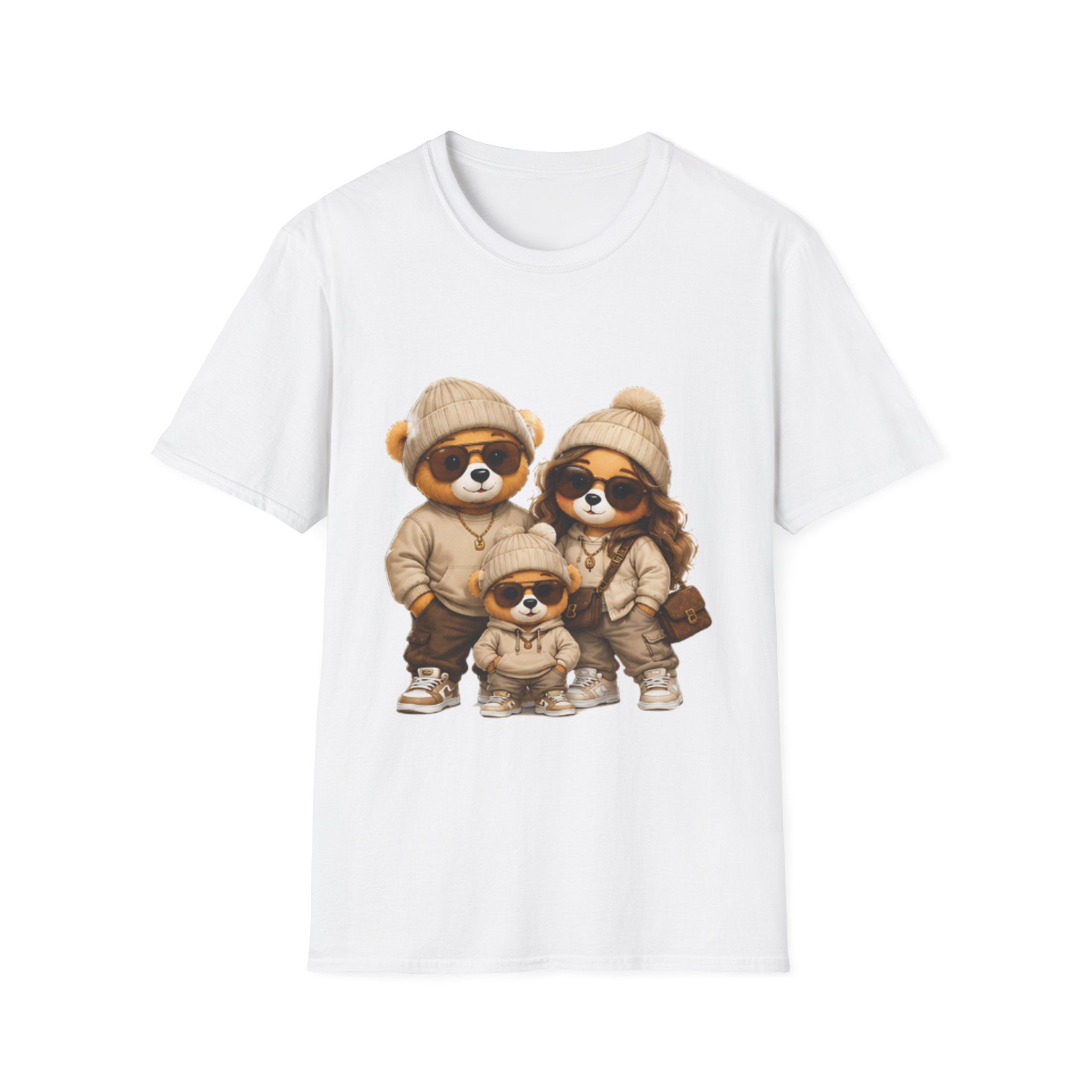 Cute Family Raccoon Trio unisex T-Shirt — Matching Cozy Outfit Graphic Tee