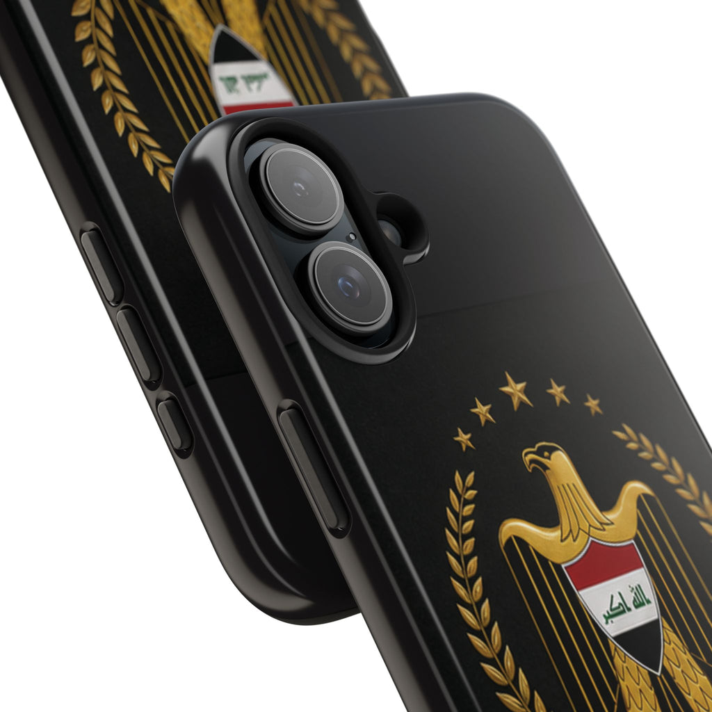 Iraq Coat of Arms Tough Phone Case — Arabic ‘Allahu Akbar’ Military Eagle Design