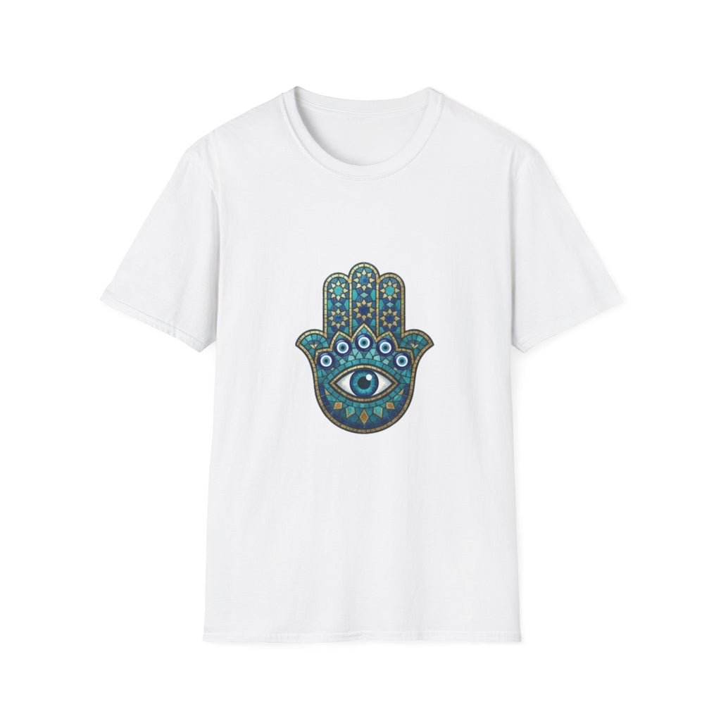 Hamsa Hand Tee with Evil Eye Print — Protective Symbol T-Shirt