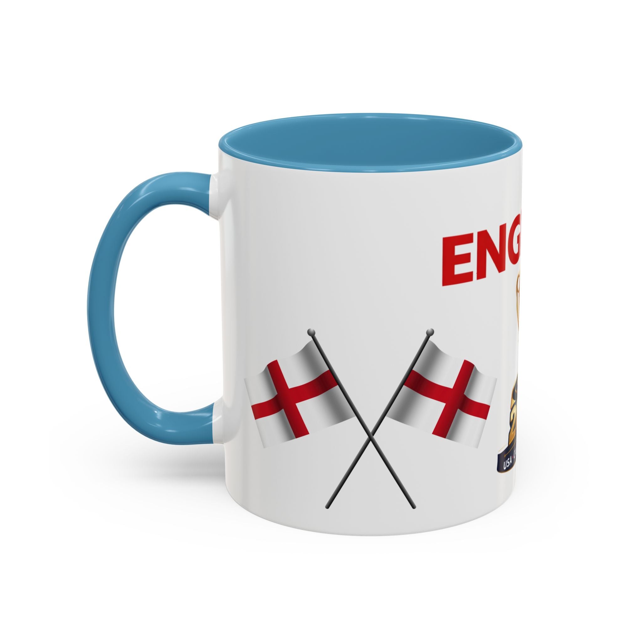 England 2026 Soccer Trophy Accent Coffee Mug — Cup Fan Gift (11/15oz)
