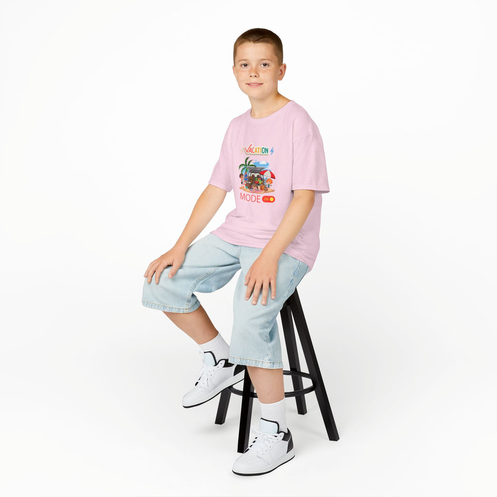 Kids Tee — "Vacation Mode" Beach Graphic Shirt