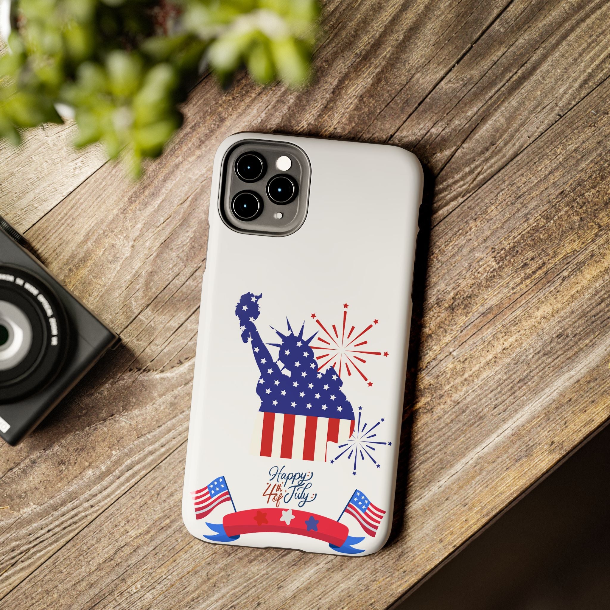 4th of July Tough Phone Case — Statue of Liberty USA Flag Design