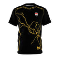 Iraq Black & Gold Lightning Graphic Tee — Bold Electric Design T-Shirt