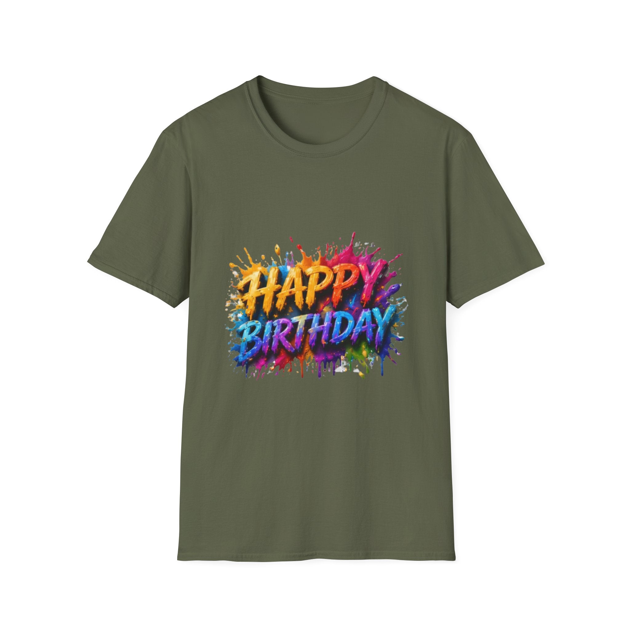 Happy Birthday Color Splash T-Shirt