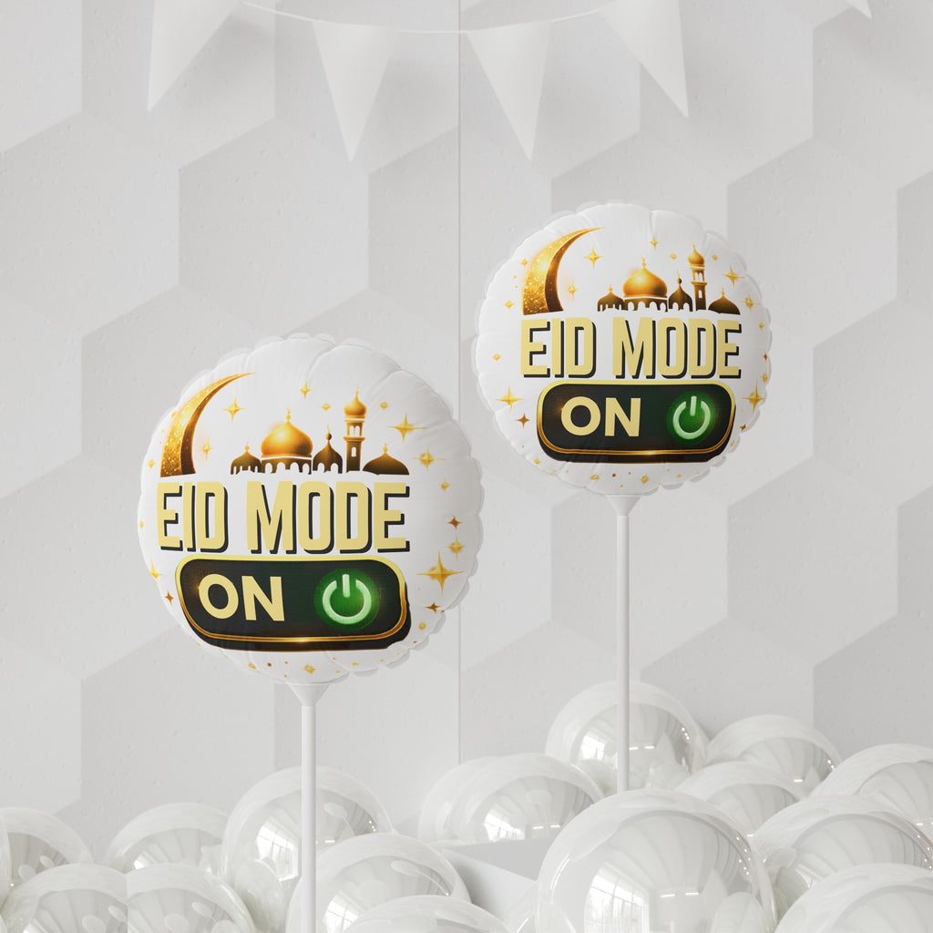 Eid Mode On Balloon — 11" Round/Heart-Shaped Eid Celebration Balloon