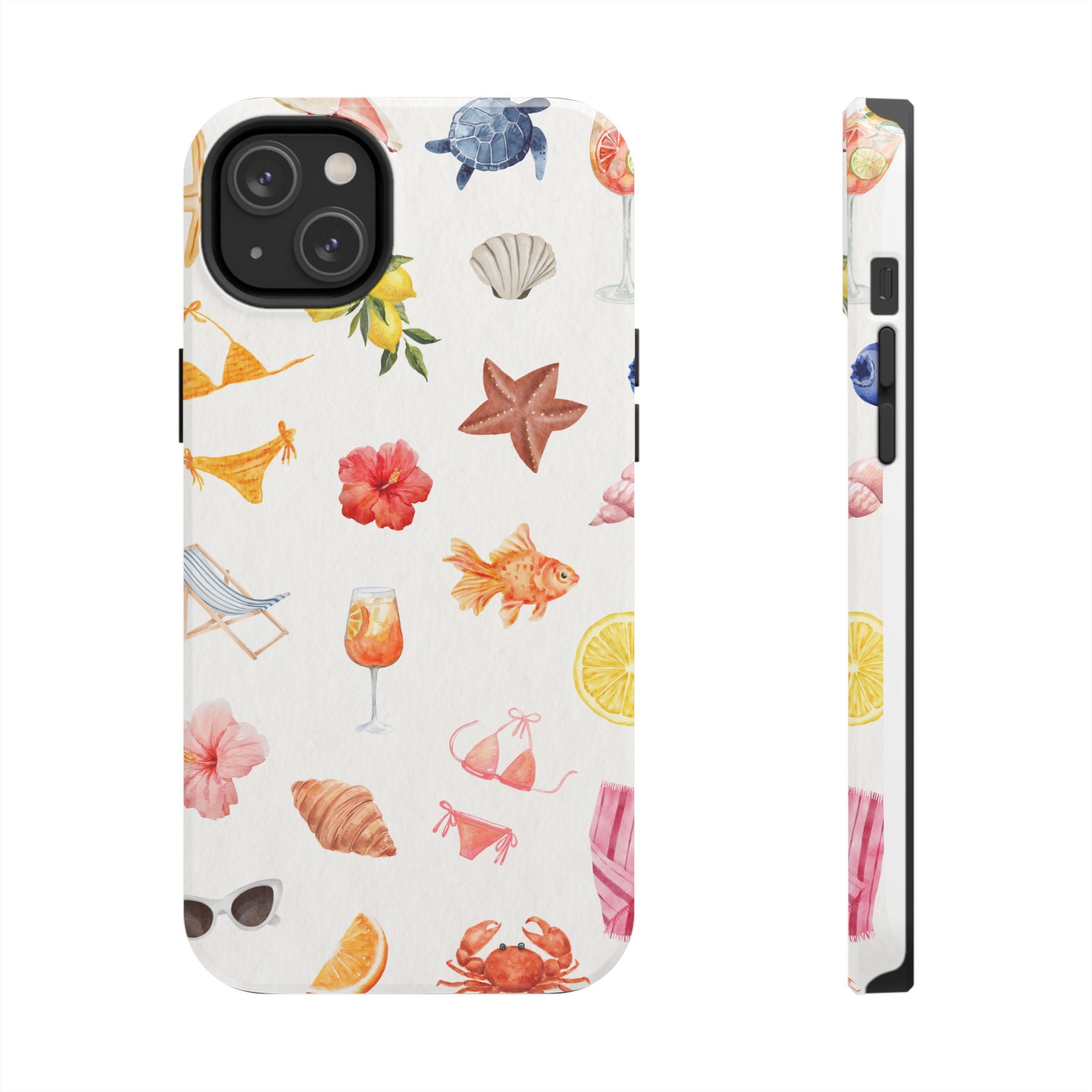 Summer Seashells Pattern Tough Phone Case — Beach Vacation Phone Cover