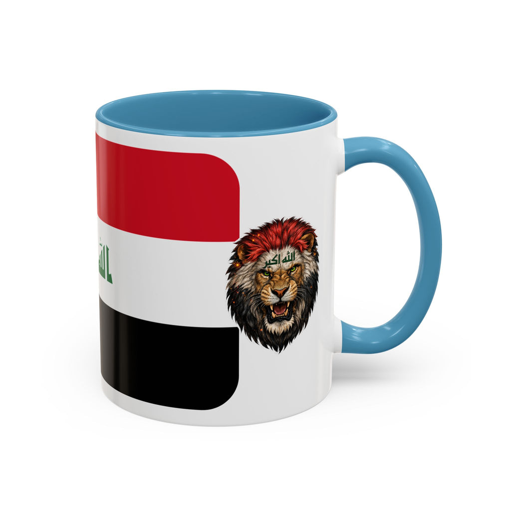 Iraq Flag Accent Coffee Mug with Lion Emblem – Patriotic Iraqi 11/15oz Mug