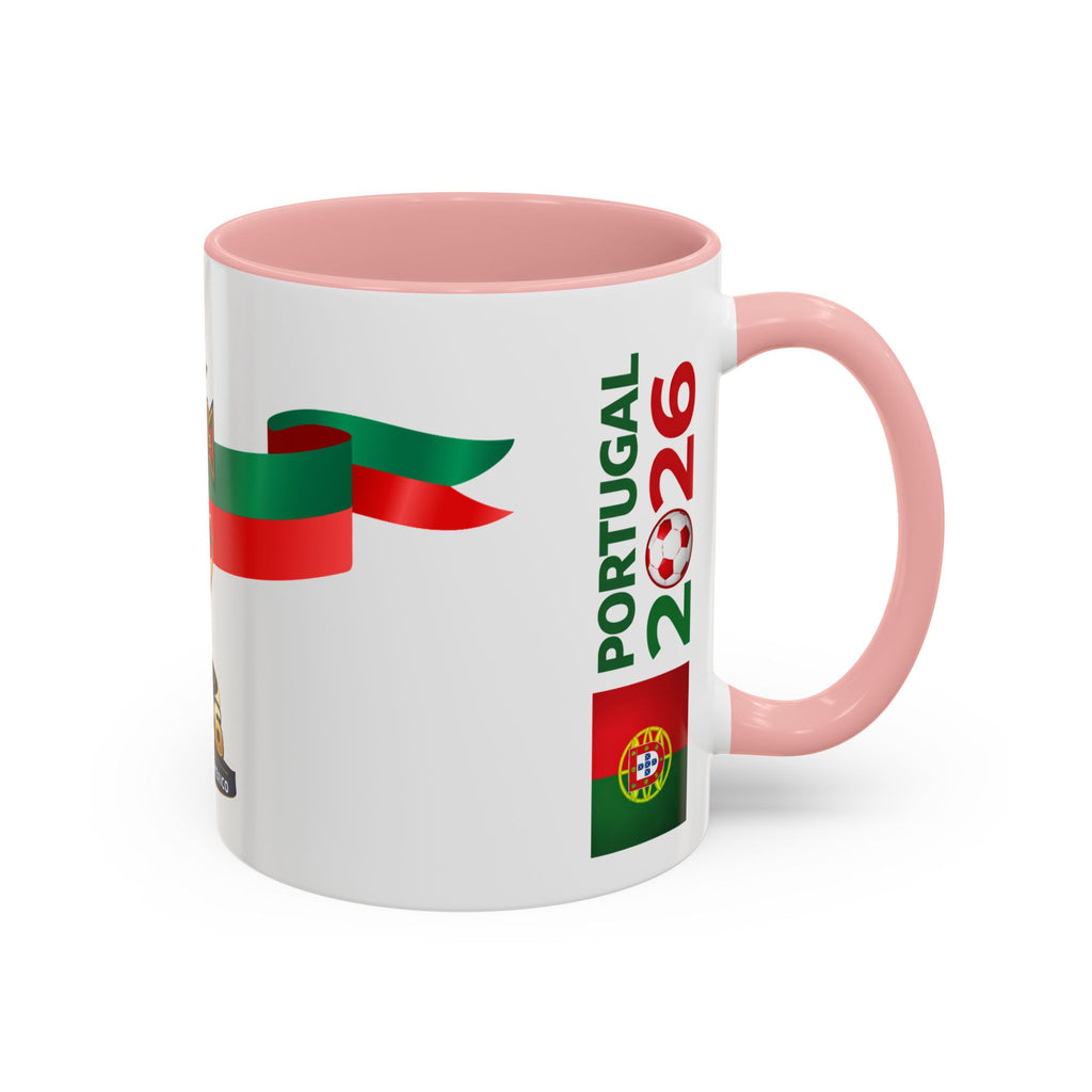 Portugal 2026 Soccer Cup Accent Coffee Mug – Portugal 2026 Trophy Design