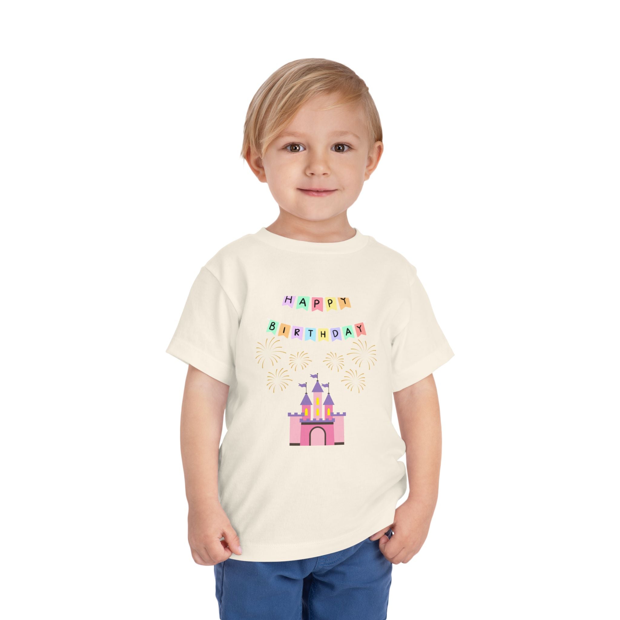 Toddler Birthday Castle Tee — "Happy Birthday" Princess Shirt