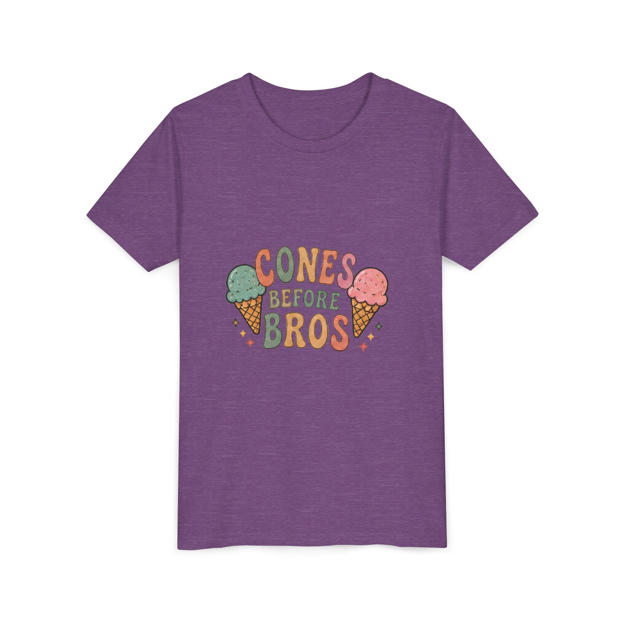 Cones Before Bros Youth Tee - Cute Ice Cream Kids T-Shirt