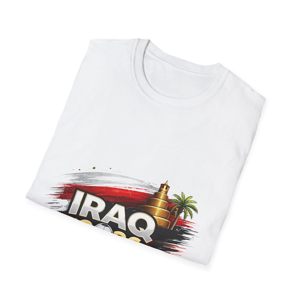 Iraq 2026 Graphic T-Shirt عراق— Iraqi Flag Map & Cultural Landmark Tee