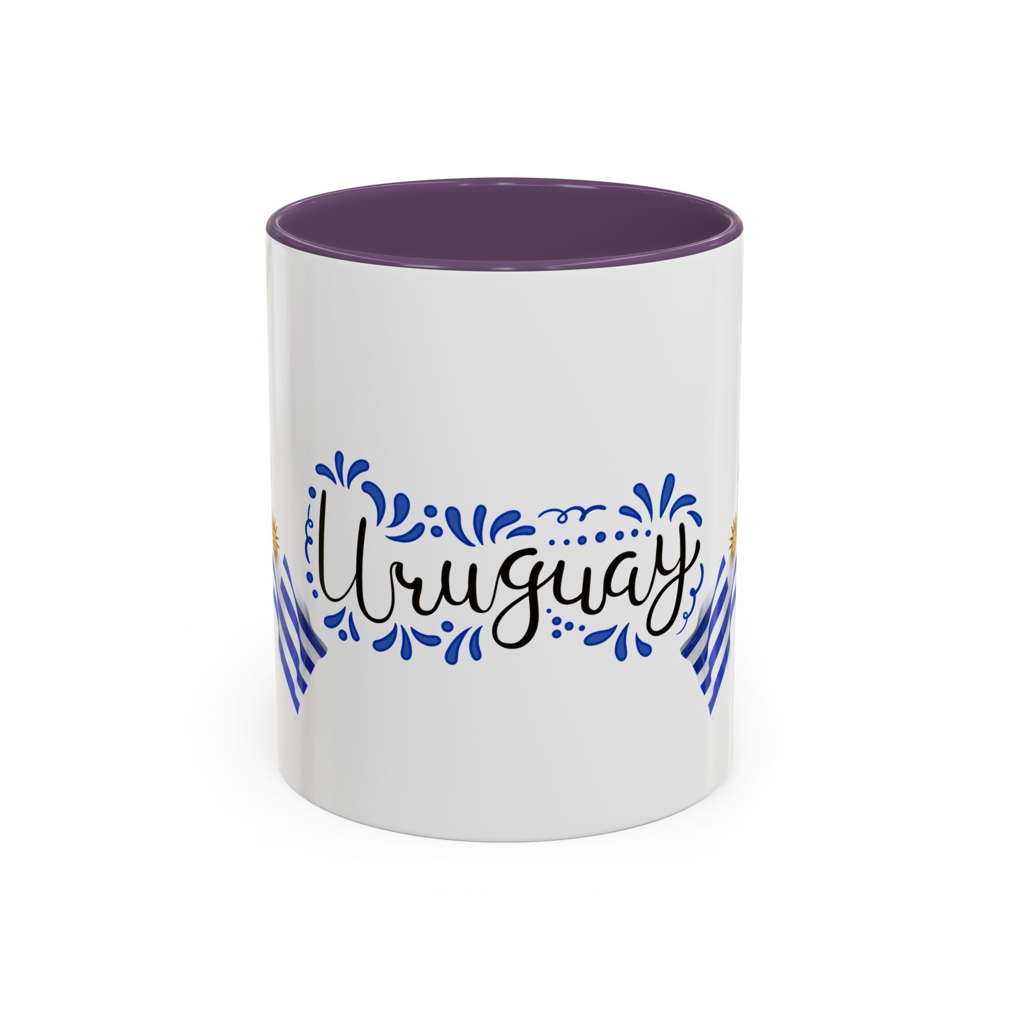 Uruguay Flag Accent Coffee Mug — Blue Sun National Pride 11/15oz