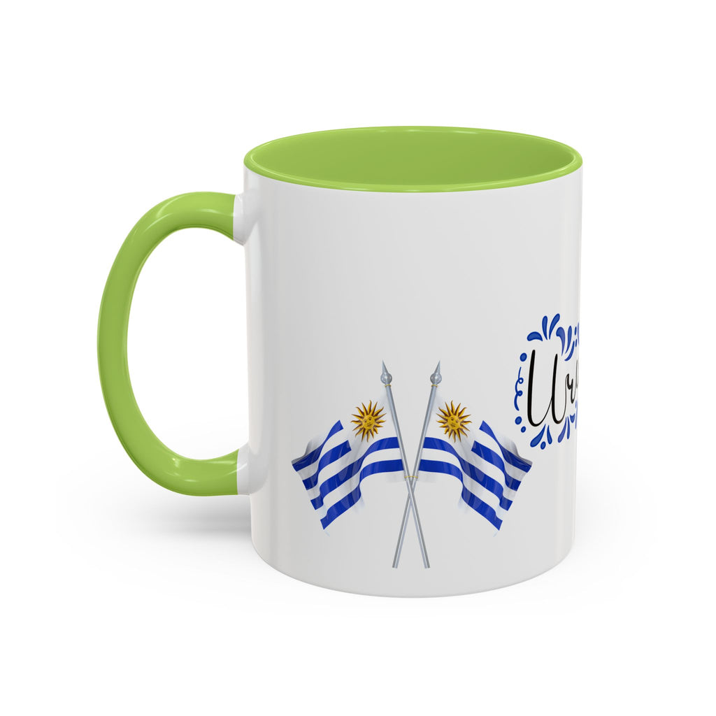 Uruguay Flag Accent Coffee Mug — Blue Sun National Pride 11/15oz