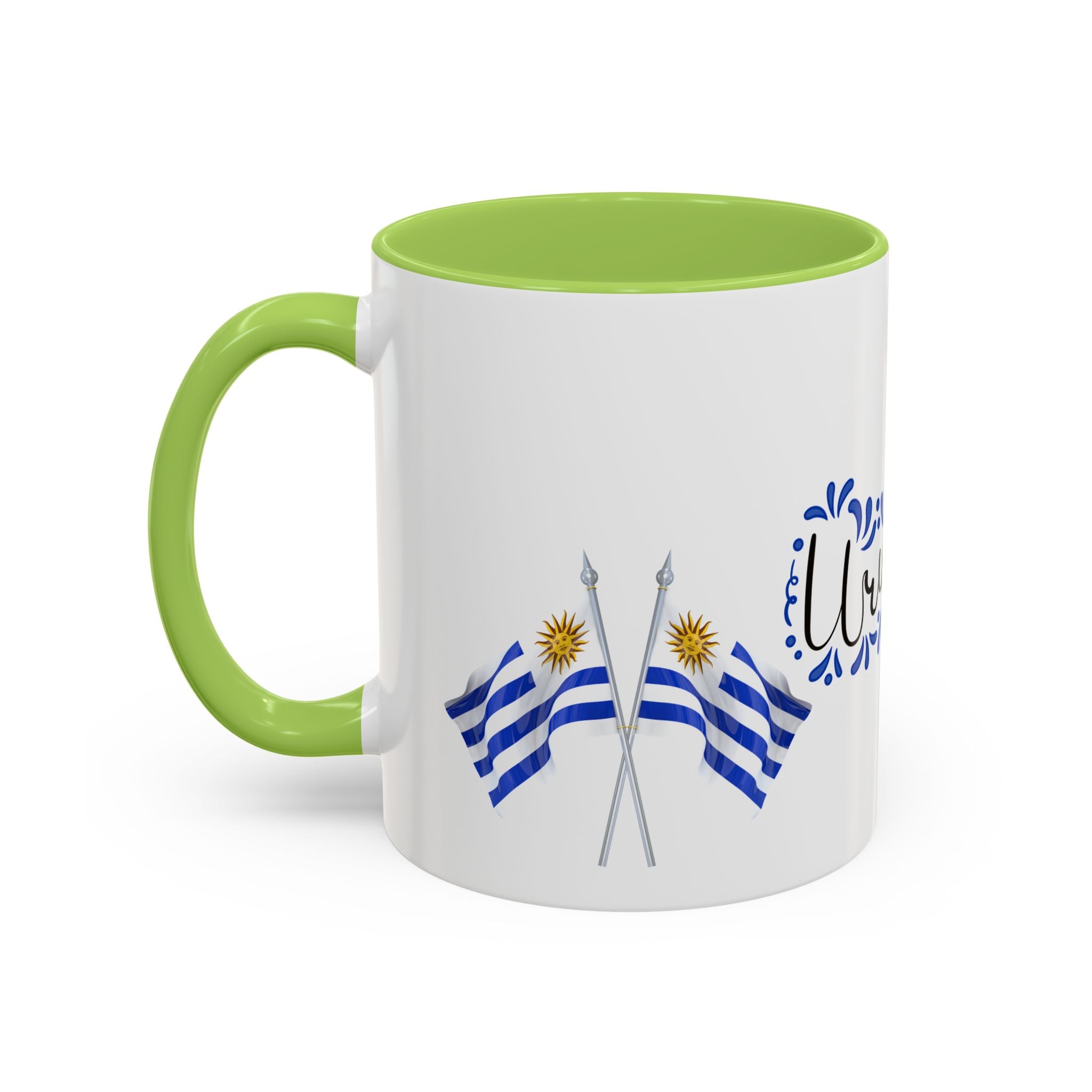 Uruguay Flag Accent Coffee Mug — Blue Sun National Pride 11/15oz