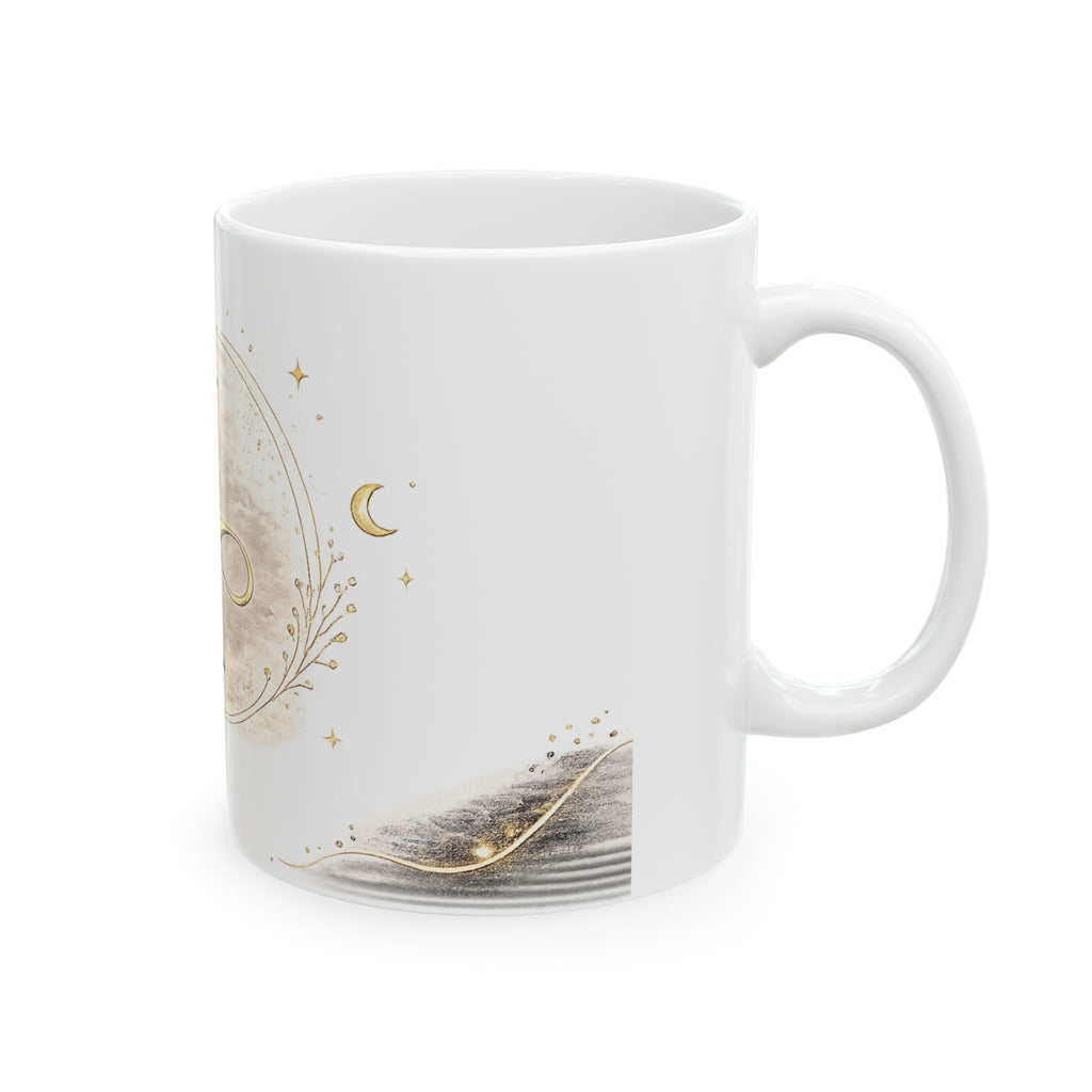 Monogram Mug - Elegant Letter I Ceramic Coffee Cup