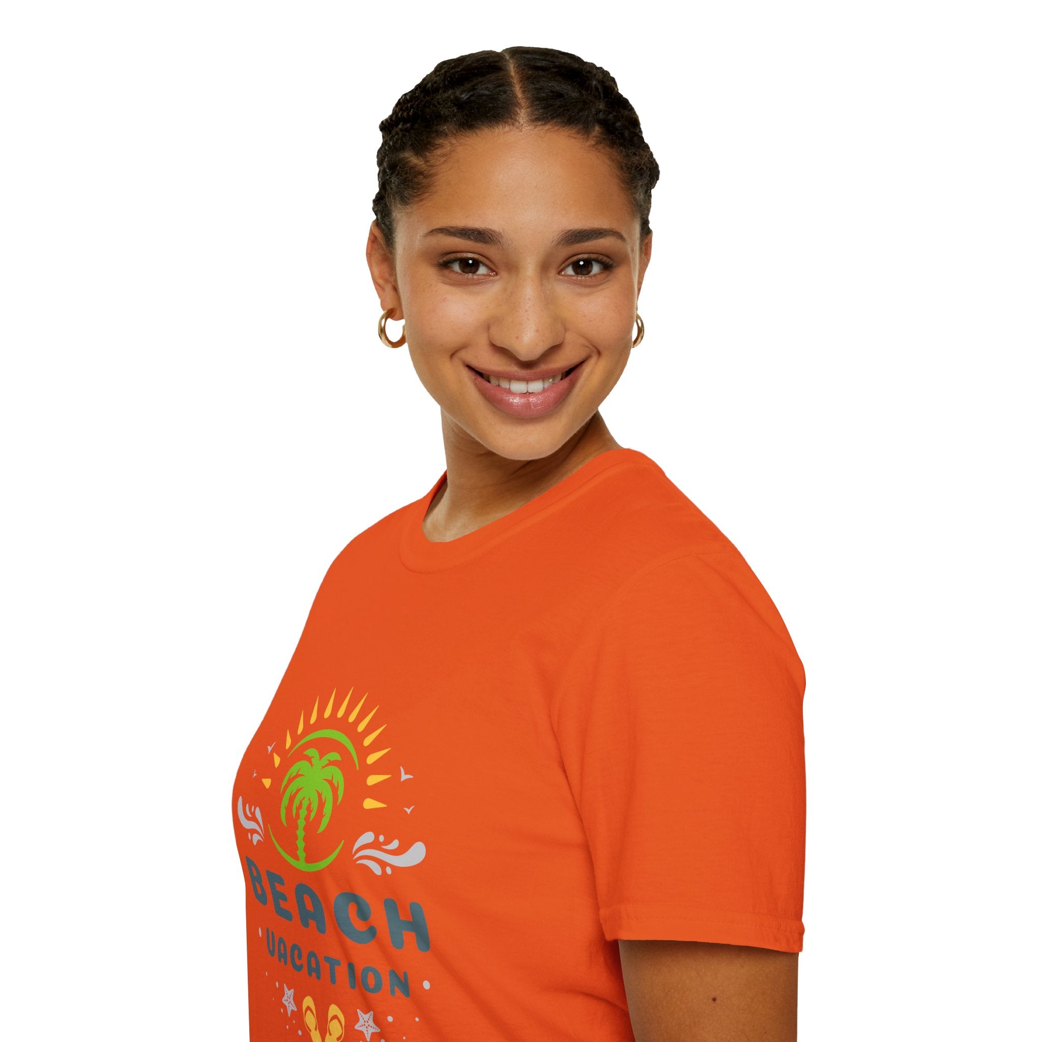 Beach Vacation T-Shirt — Palm Tree Sunset Graphic Tee