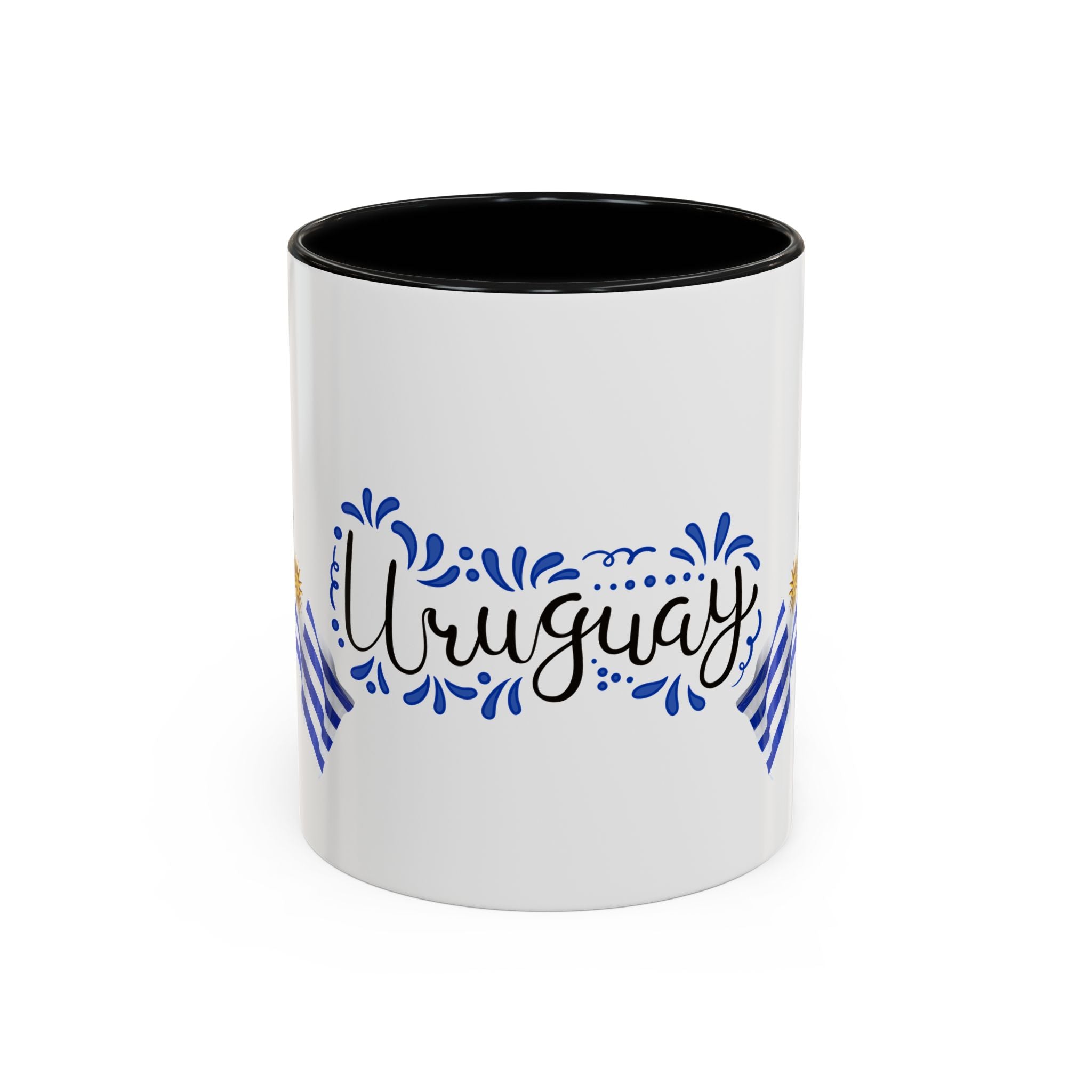 Uruguay Flag Accent Coffee Mug — Blue Sun National Pride 11/15oz