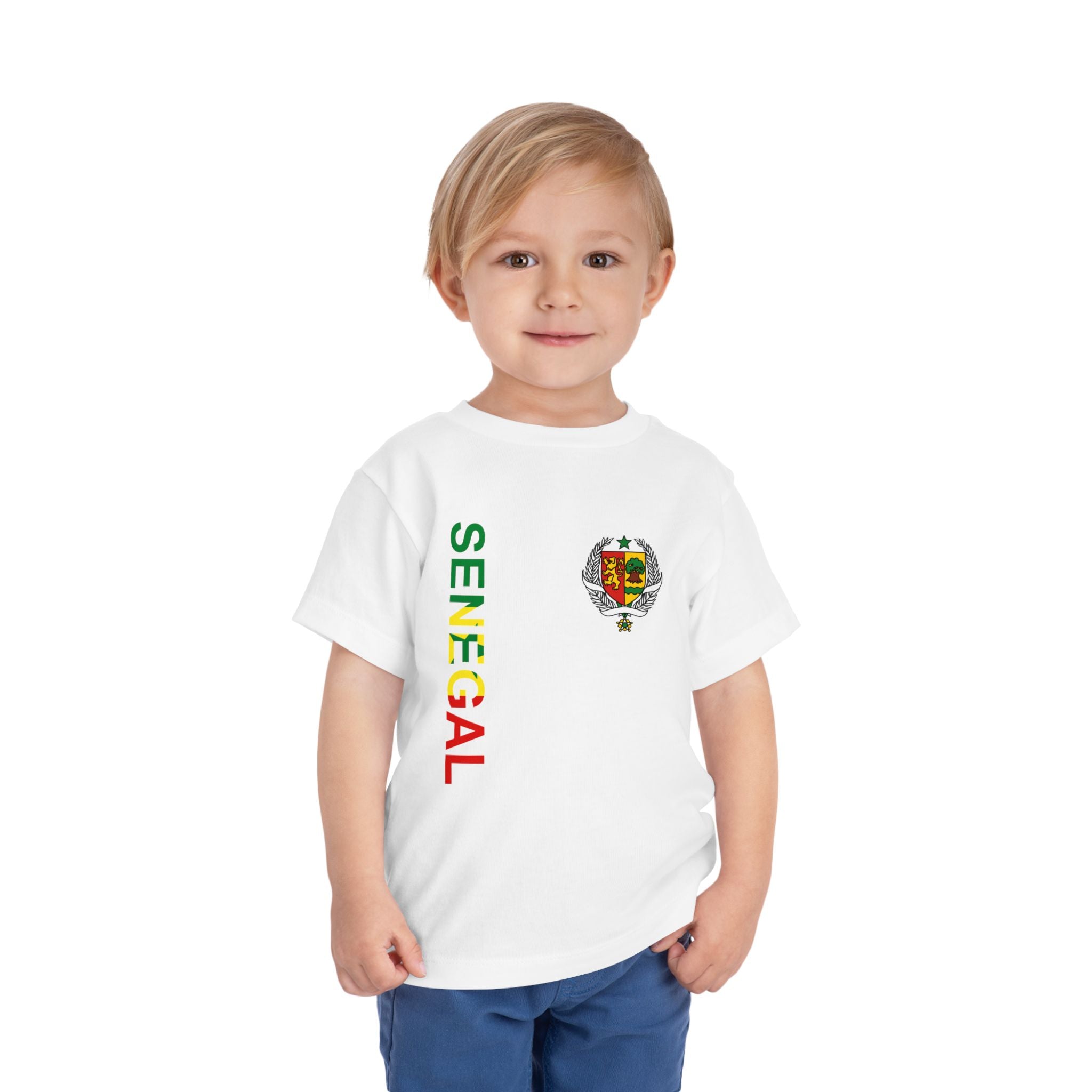 Senegal Toddler Tee — Senegal Flag & Coat of Arms Kids Shirt