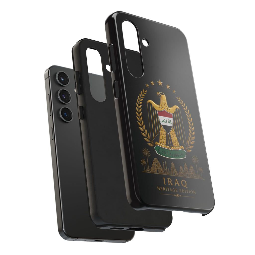 Iraq Coat of Arms Tough Phone Case — Arabic ‘Allahu Akbar’ Military Eagle Design