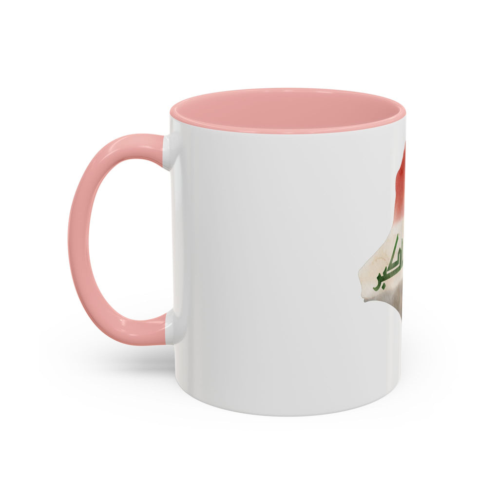 Iraq Flag Map Coffee Mug – Watercolor Baghdad Pride Accent Mug (11/15oz)