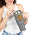 40oz Insulated Travel Mug – Colorful Hamsa Hand with Eye | Spiritual Protection Tumbler