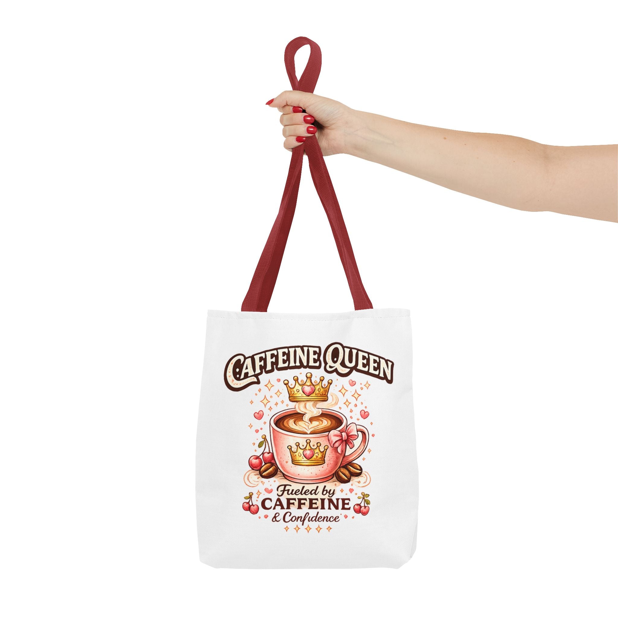 Caffeine Queen Tote Bag — 'Fueled by Caffeine & Confidence' Coffee Lover Tote