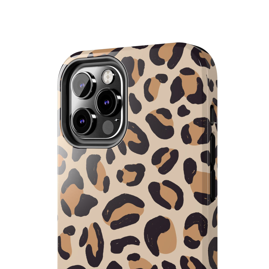 Leopard Print Tough Phone Case – Durable Glam Protective Cover
