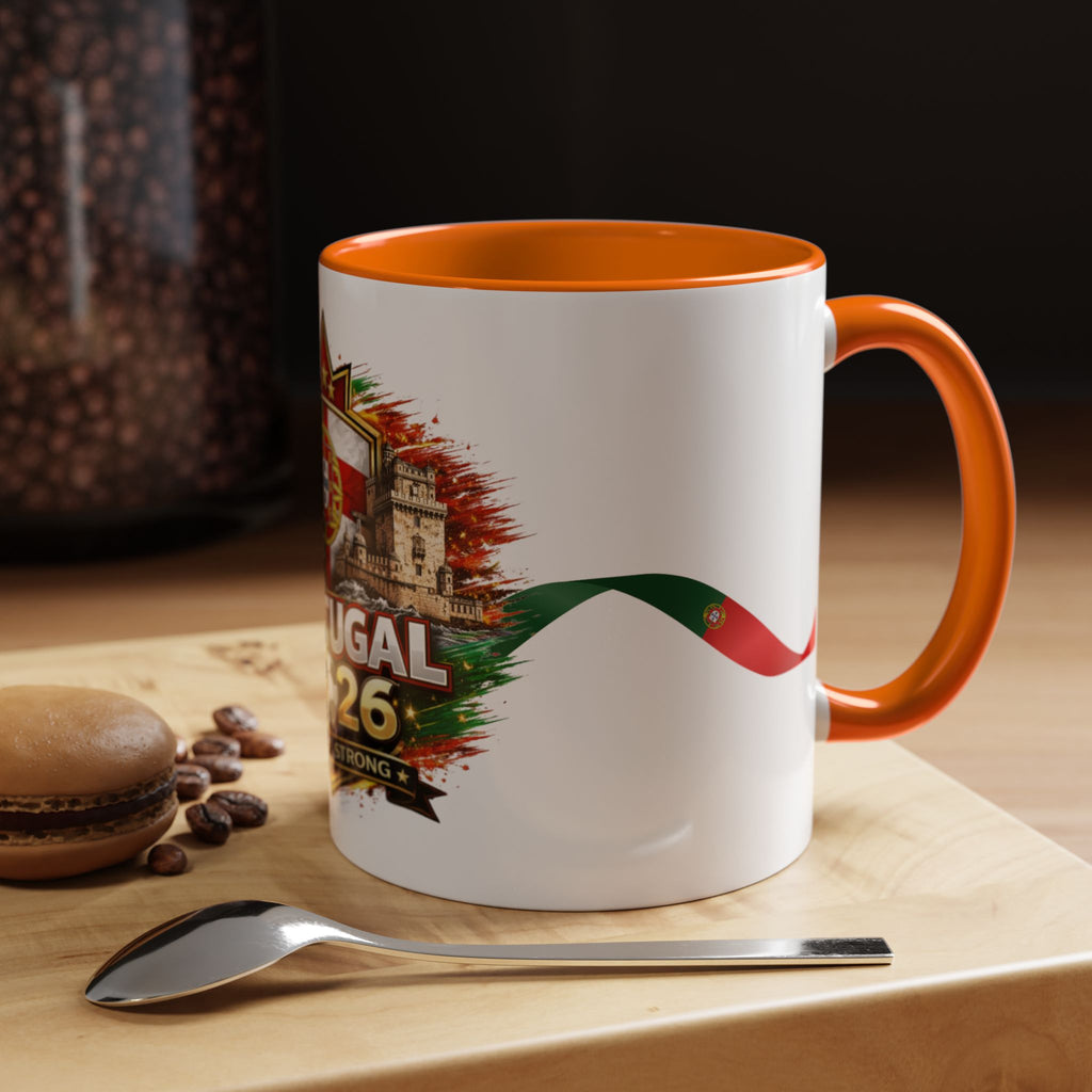 Portugal 2026 Soccer Mug – Portugal Flag & Crest Accent Coffee Cup