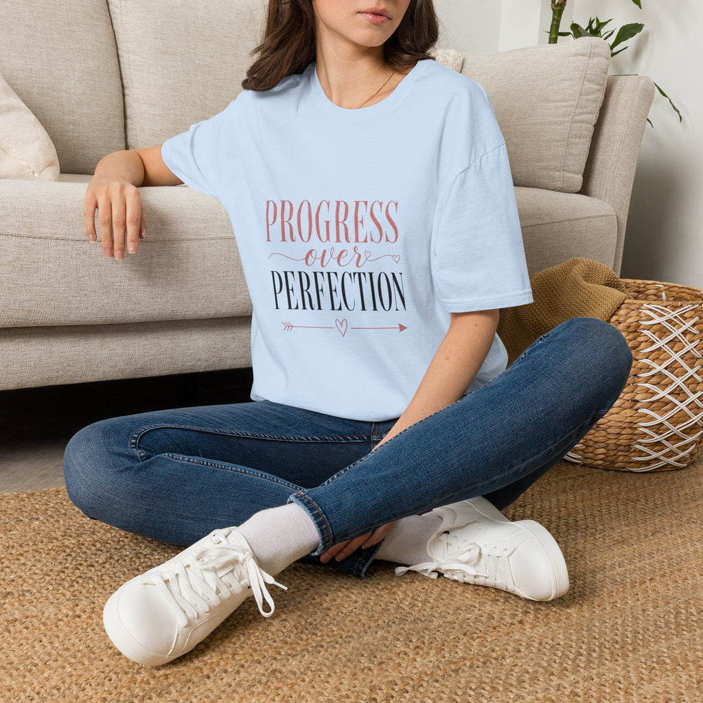 Progress Over Perfection T-Shirt — Inspirational Self-Love Tee