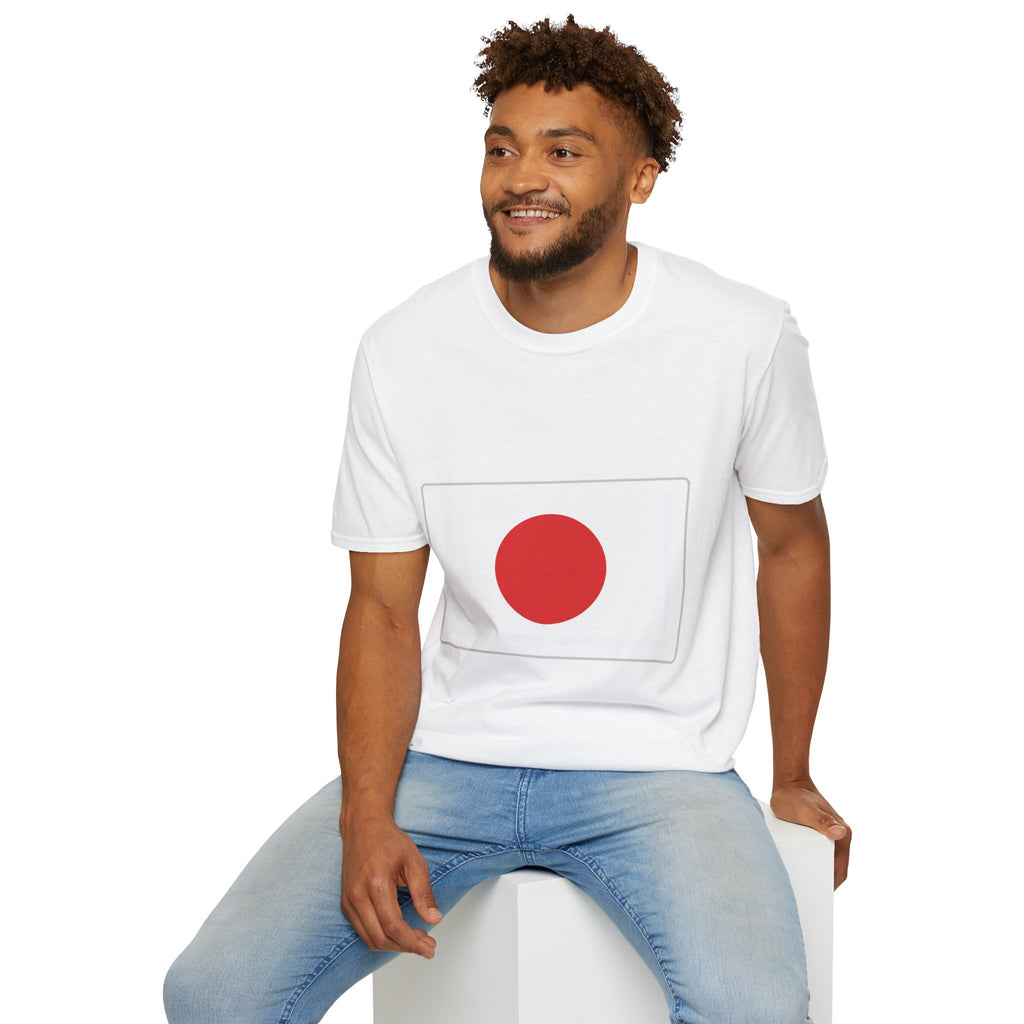 Japan Flag T-Shirt — Japanese National Flag Tee (Front Large Hinomaru, Back Crossed Flags)