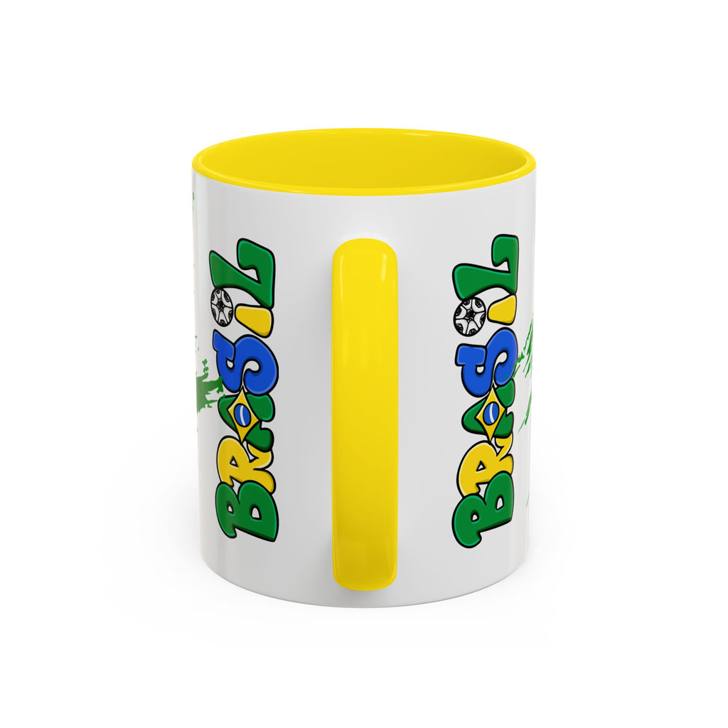 Brazil Flag Accent Coffee Mug — Brasil Pride 11/15oz