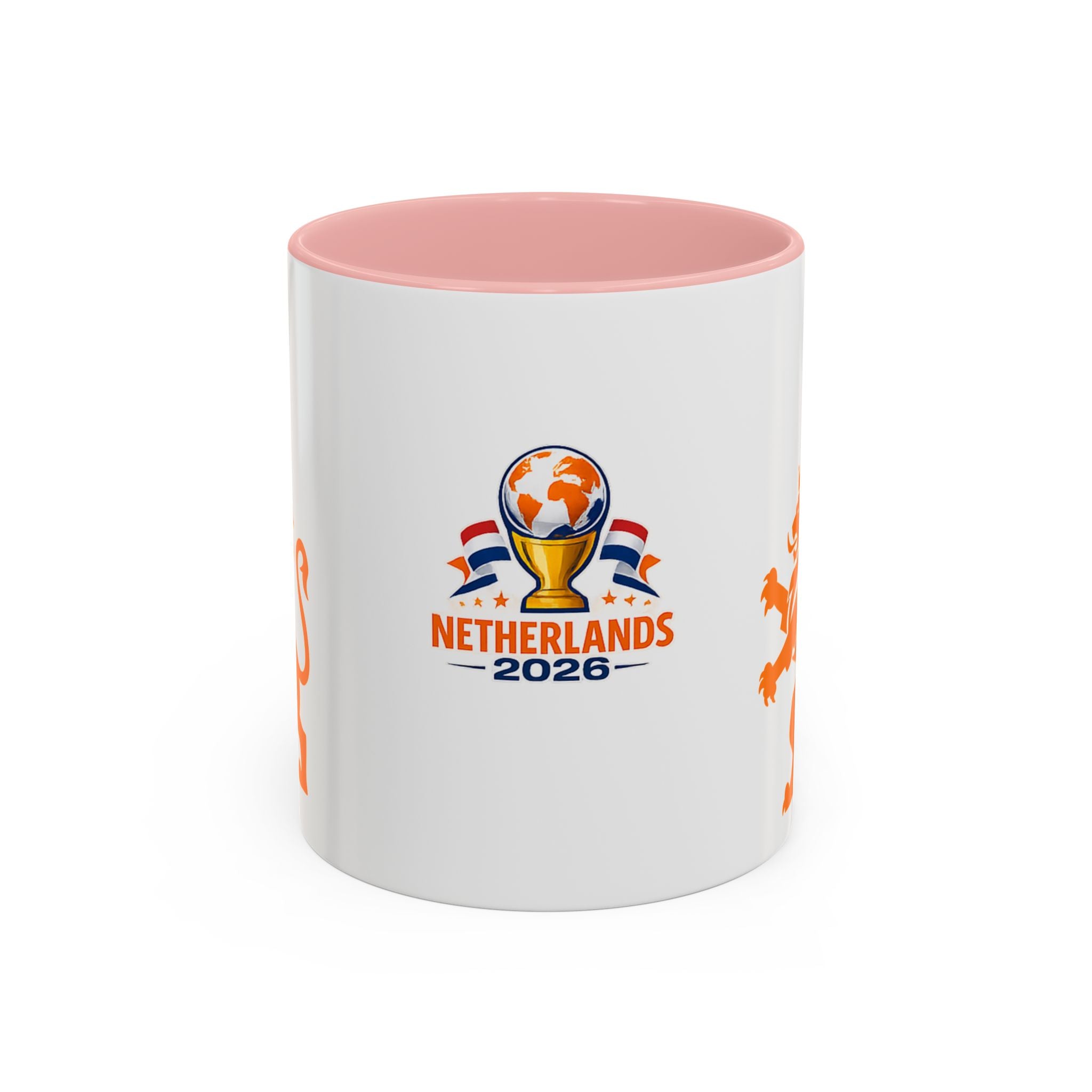Netherlands 2026 Soccer Fan Coffee Mug — Orange Lion Accent Mug