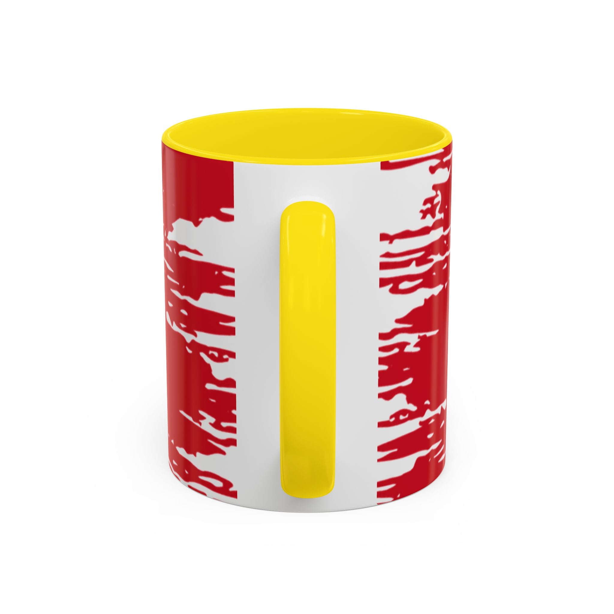 Canada Maple Leaf Accent Coffee Mug – Red Canadian Flag Design (11/15 oz)