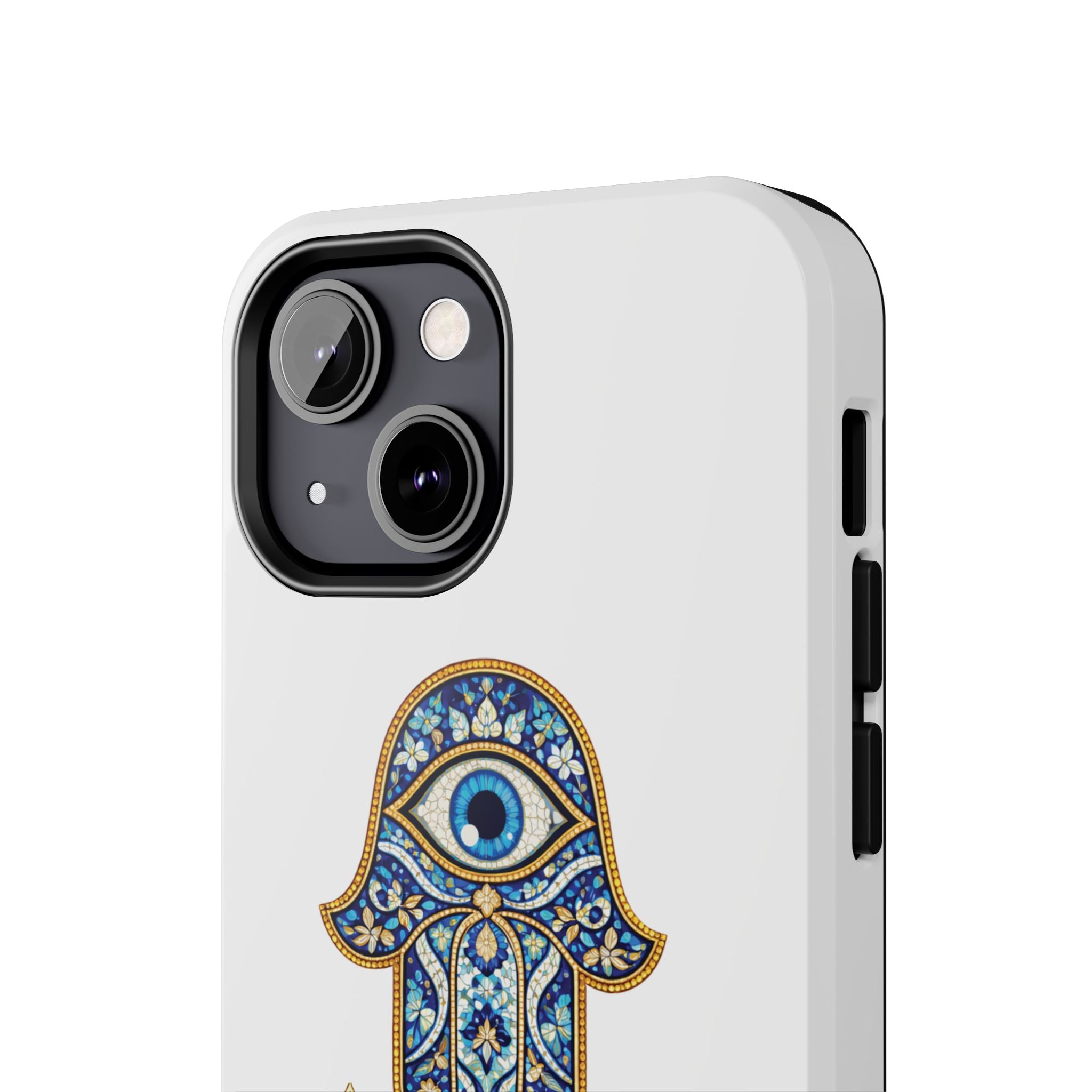 Hamsa Eye Tough Phone Case — Blue Mosaic Protective Phone Cover