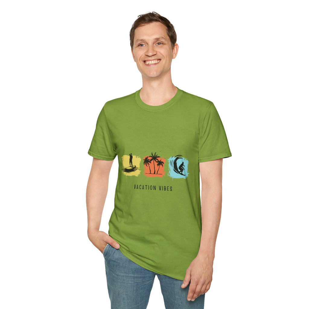 Vacation Vibes T-Shirt — Beach Surf Palm Tree Graphic Tee