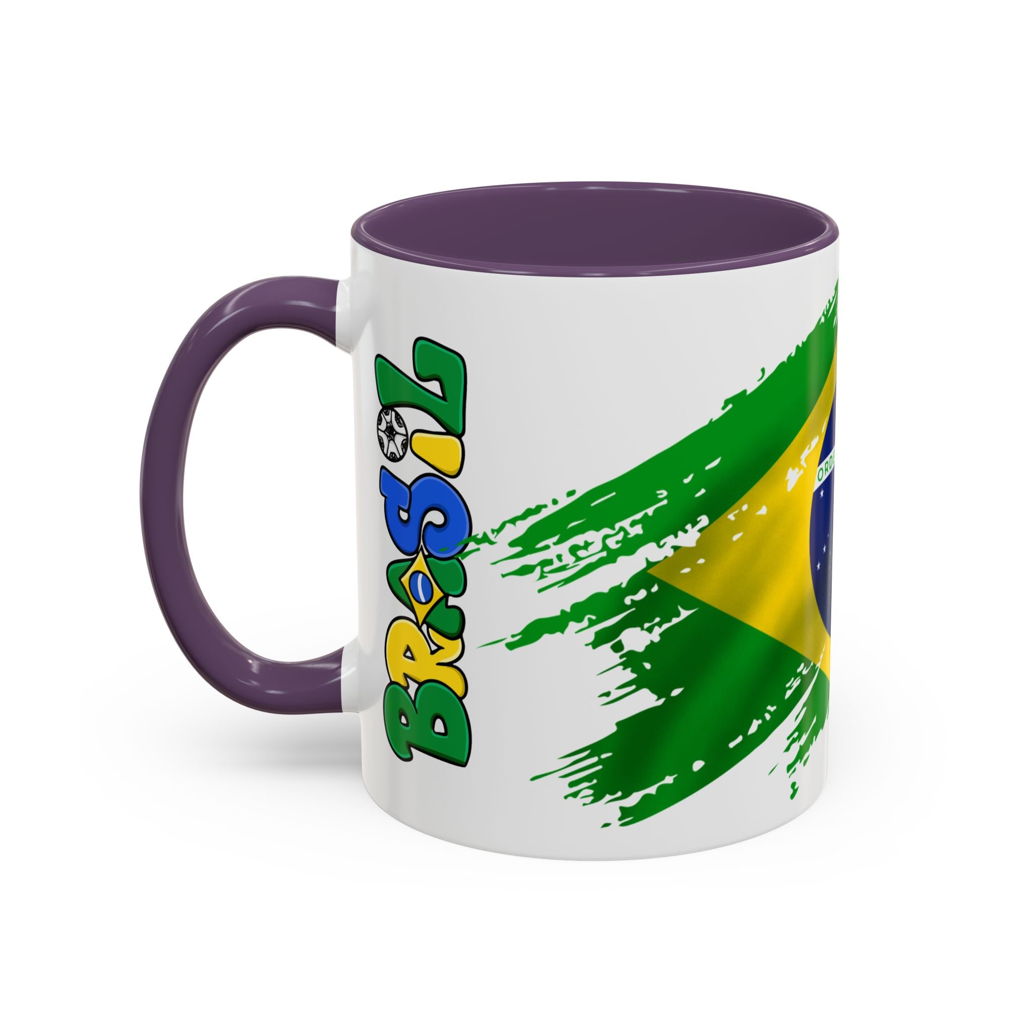Brazil Flag Accent Coffee Mug — Brasil Pride 11/15oz