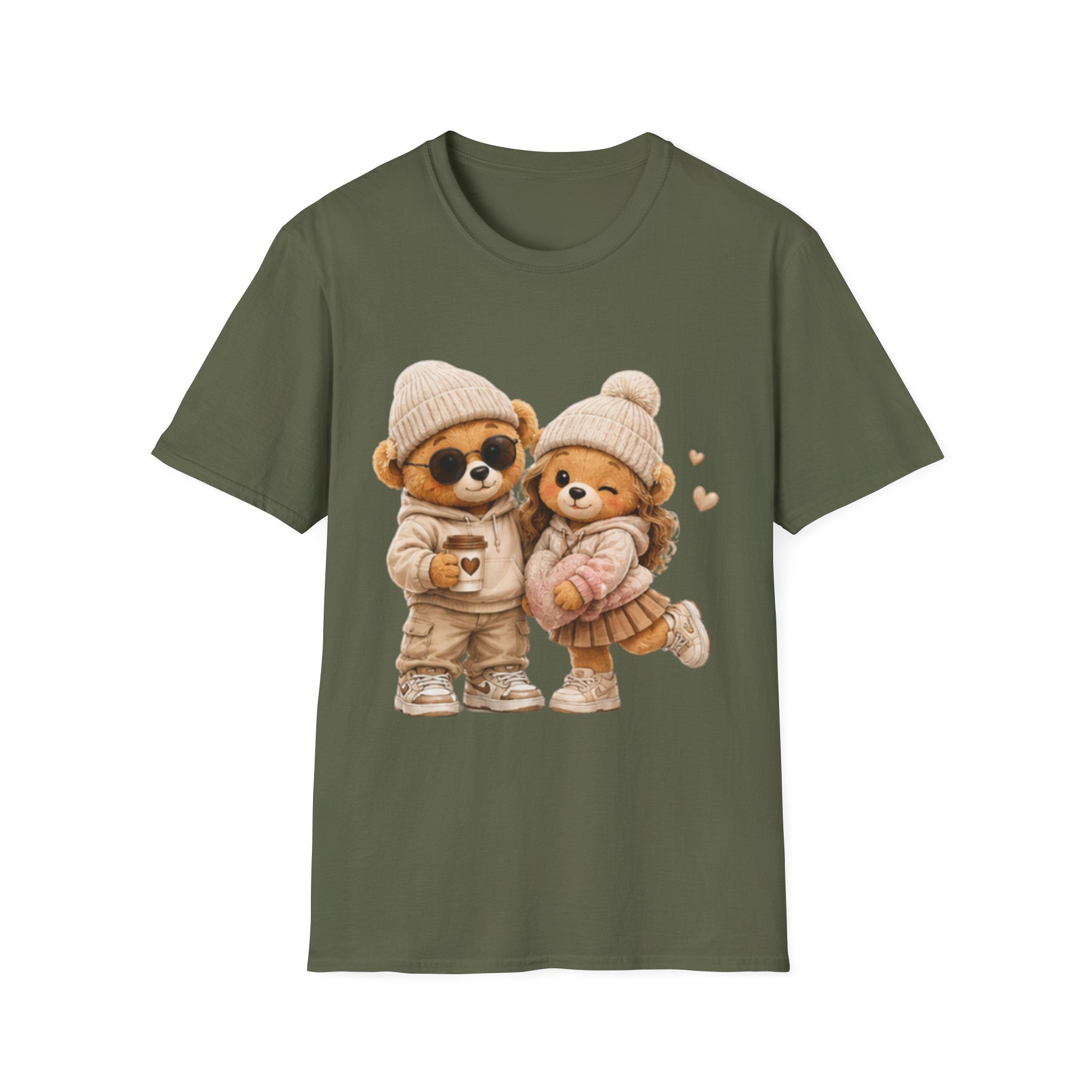 Cute Winter Bears Couple unisex T-Shirt — Cozy Matching Cute Bear Illustration