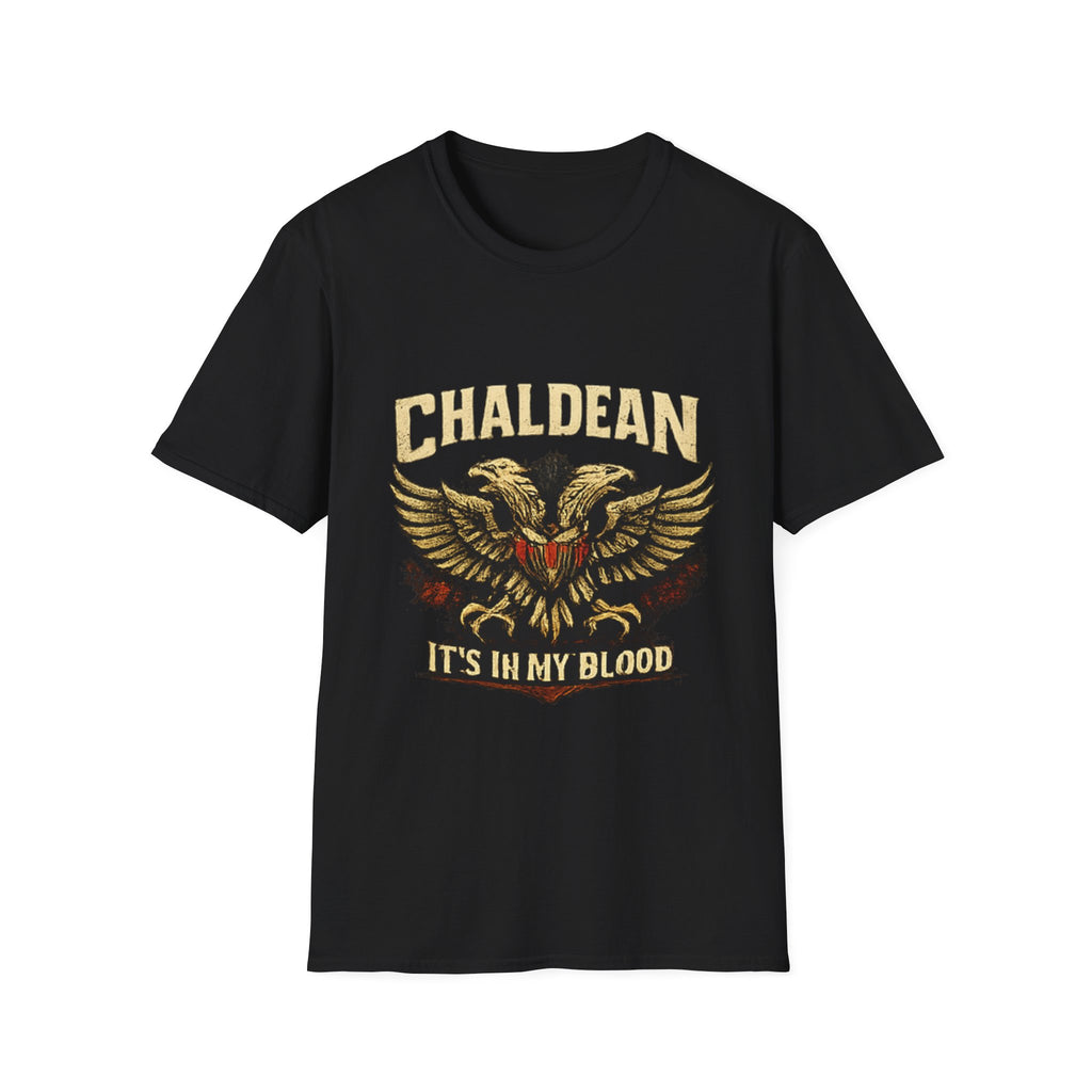 Chaldean Heritage T‑Shirt — "Chaldean It's In My Blood" Patriotic Eagle Tee