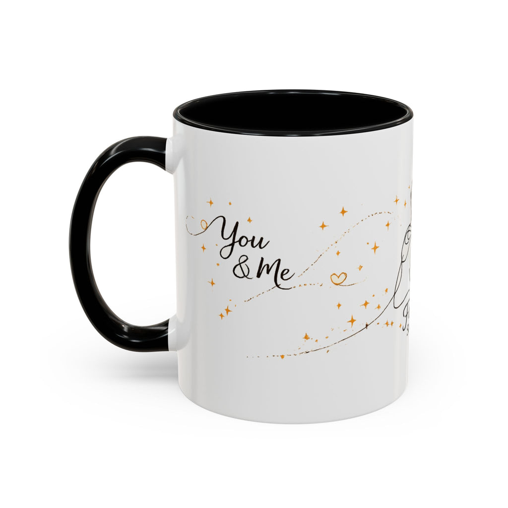 Romantic Accent Coffee Mug — "Forever Starts Here" Love Story Design