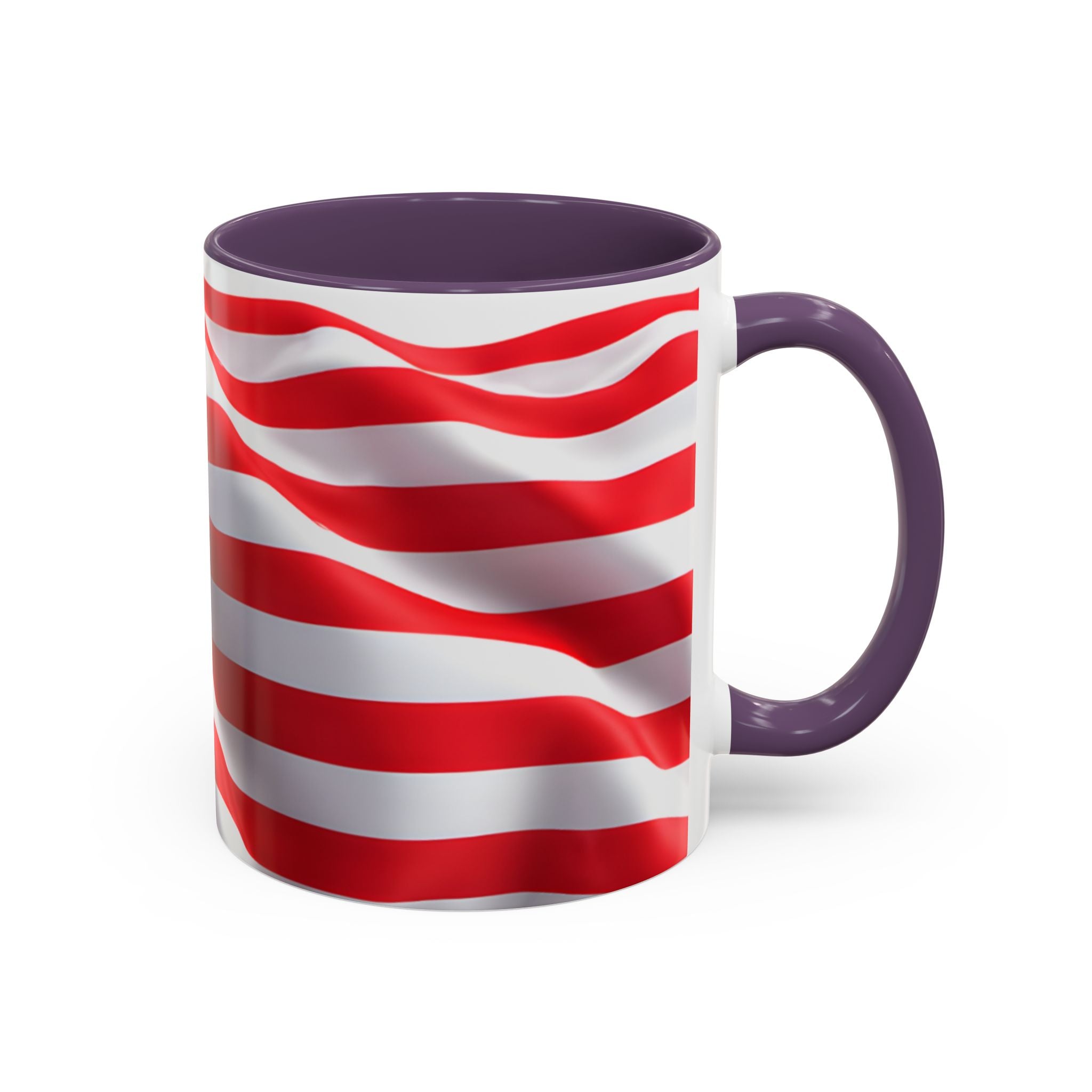 American Flag Accent Coffee Mug — Patriotic USA Stars & Stripes Ceramic Mug (11/15oz)