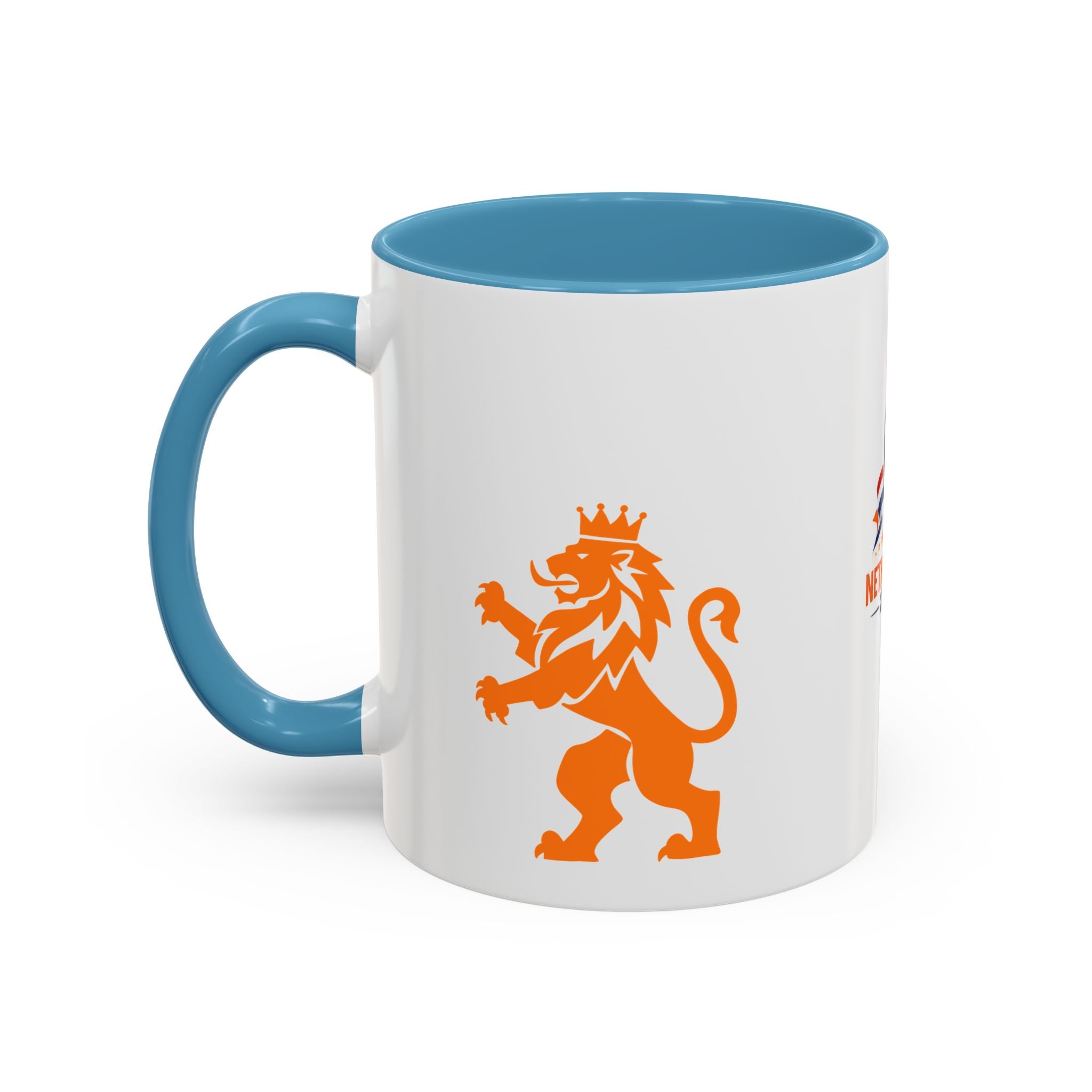 Netherlands 2026 Soccer Fan Coffee Mug — Orange Lion Accent Mug