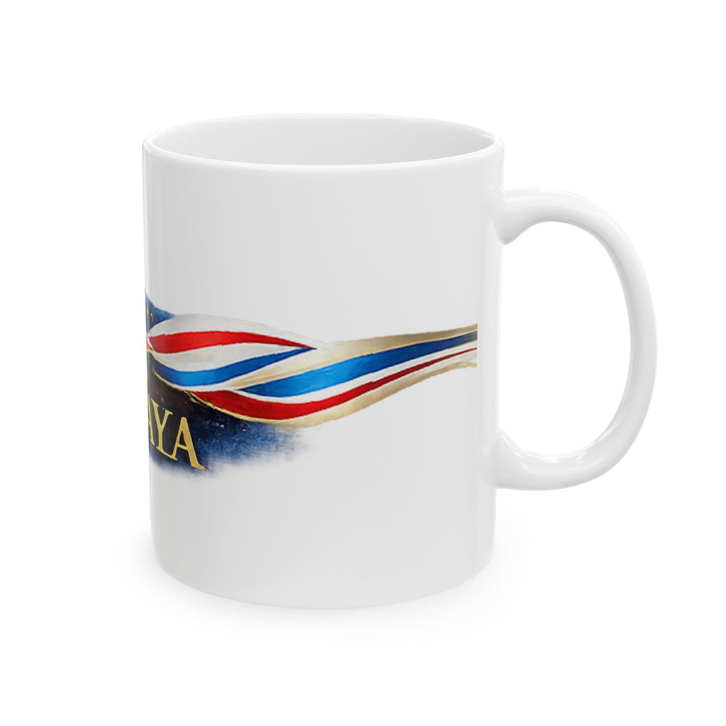 Kaldaya Ceramic Mug – Patriotic Star Emblem Coffee Cup (11oz)