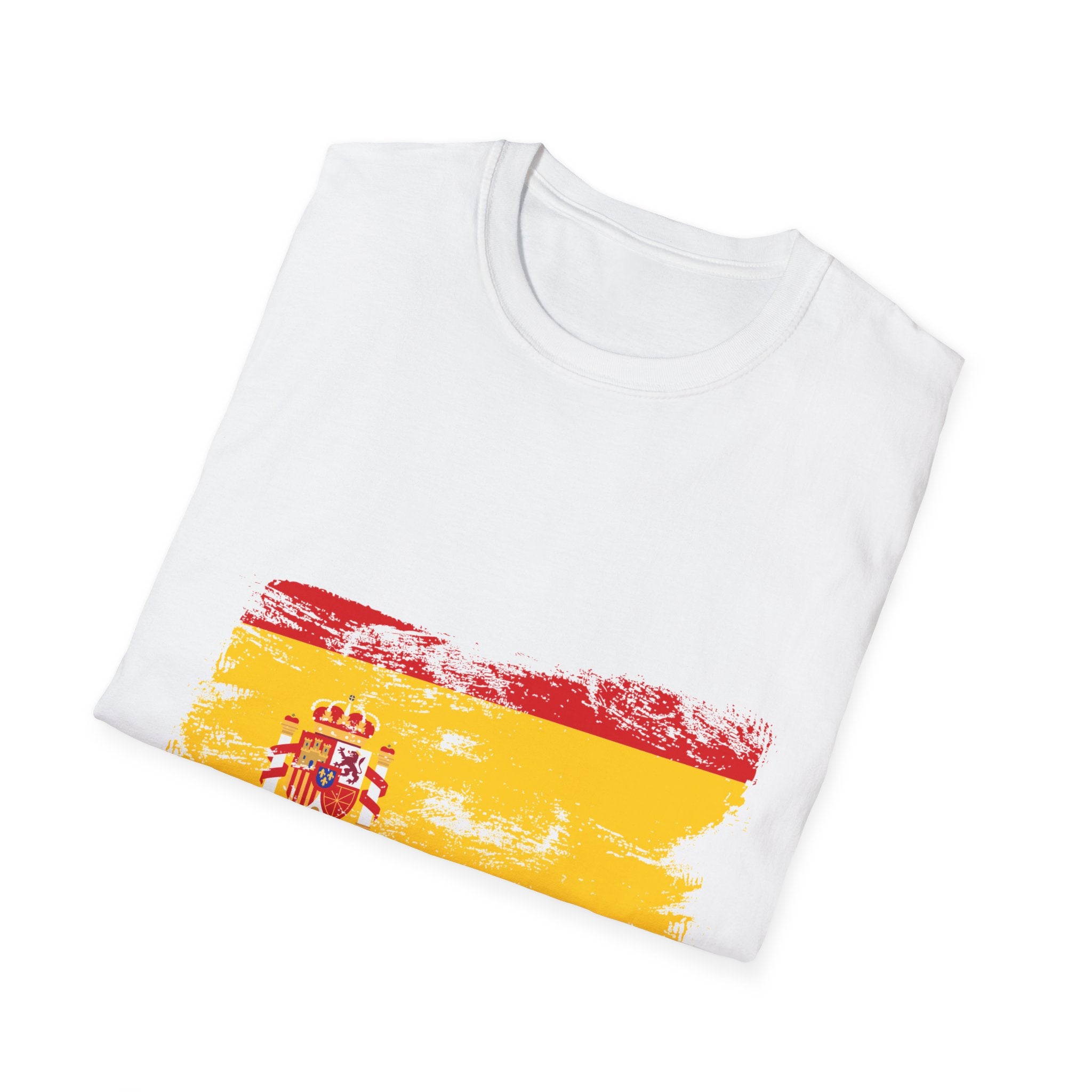 Spain Flag T-Shirt — Vintage Spanish Flag Tee with 'SPAIN' Back Print