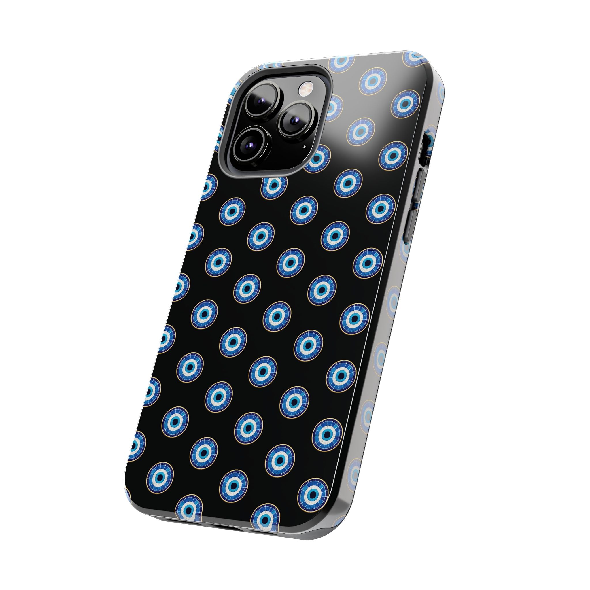 Evil Eye Pattern Tough Phone Case — Protective Blue Nazar Design