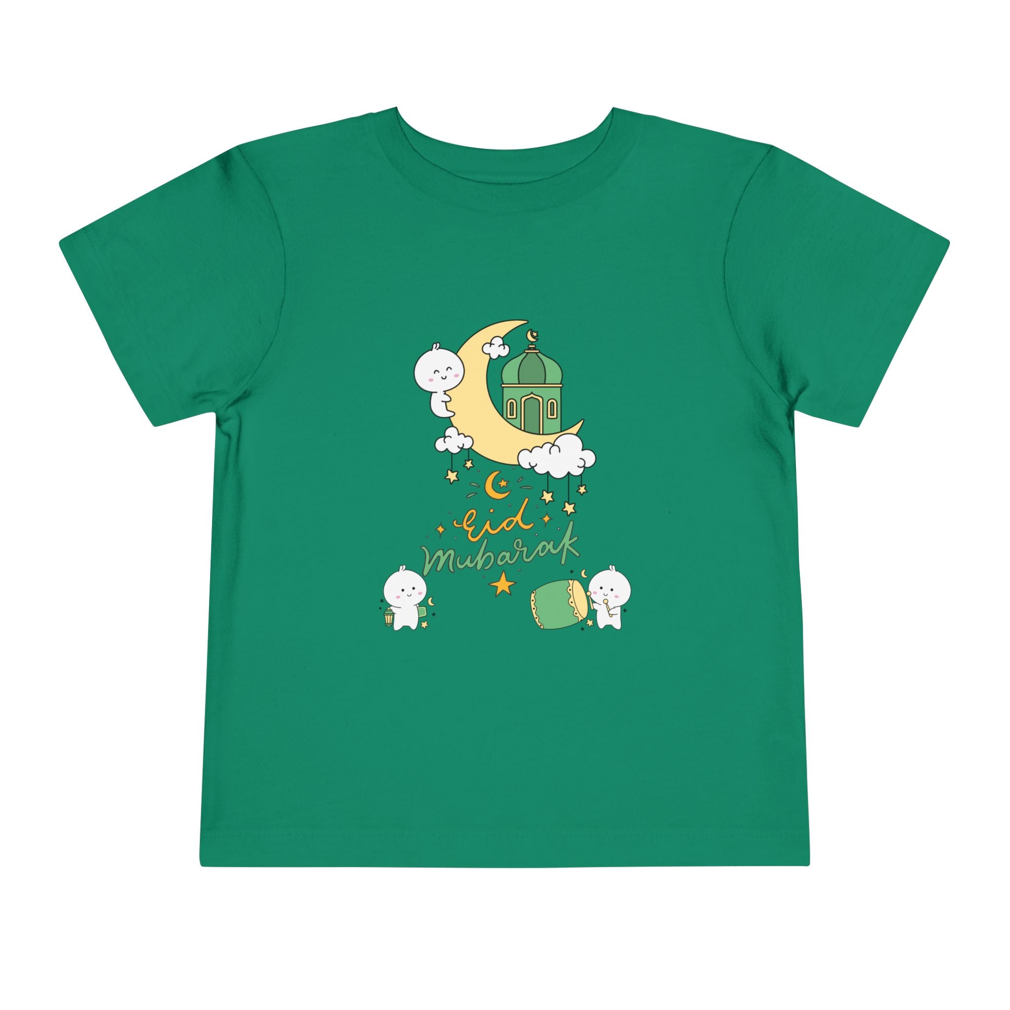 Eid Mubarak Toddler Tee — Cute Mosque & Moon Ramadan Shirt for Kids