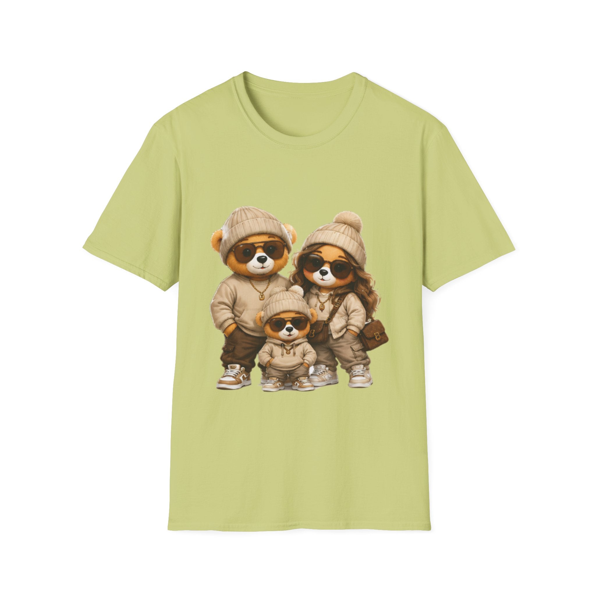 Cute Family Raccoon Trio unisex T-Shirt — Matching Cozy Outfit Graphic Tee