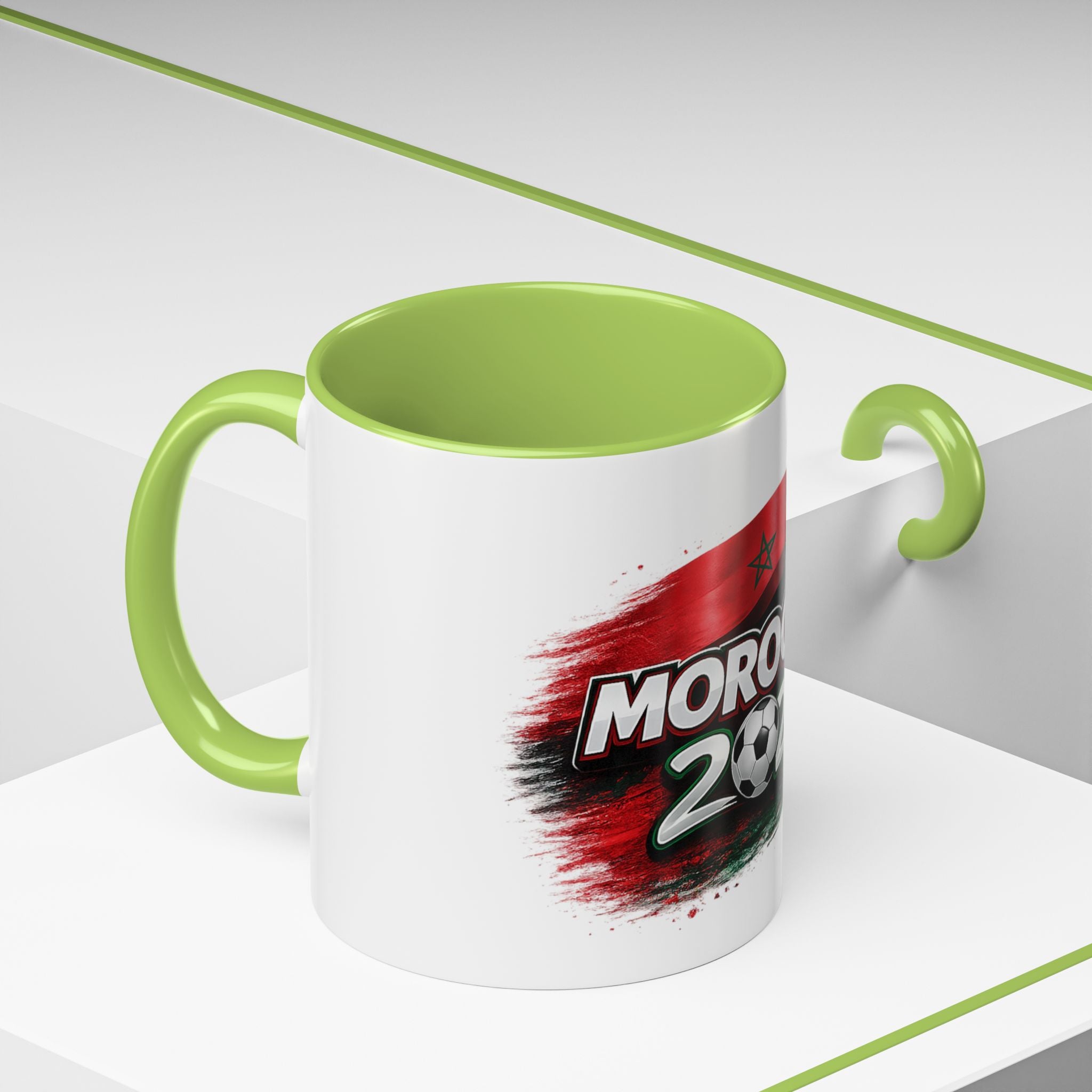 Morocco 2026 Soccer Accent Coffee Mug — Cup Fan Gift