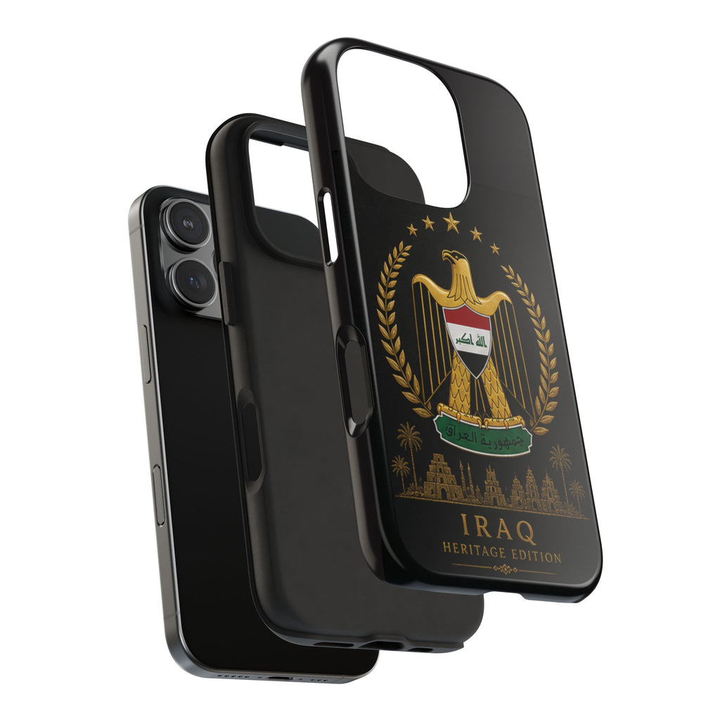 Iraq Coat of Arms Tough Phone Case — Arabic ‘Allahu Akbar’ Military Eagle Design