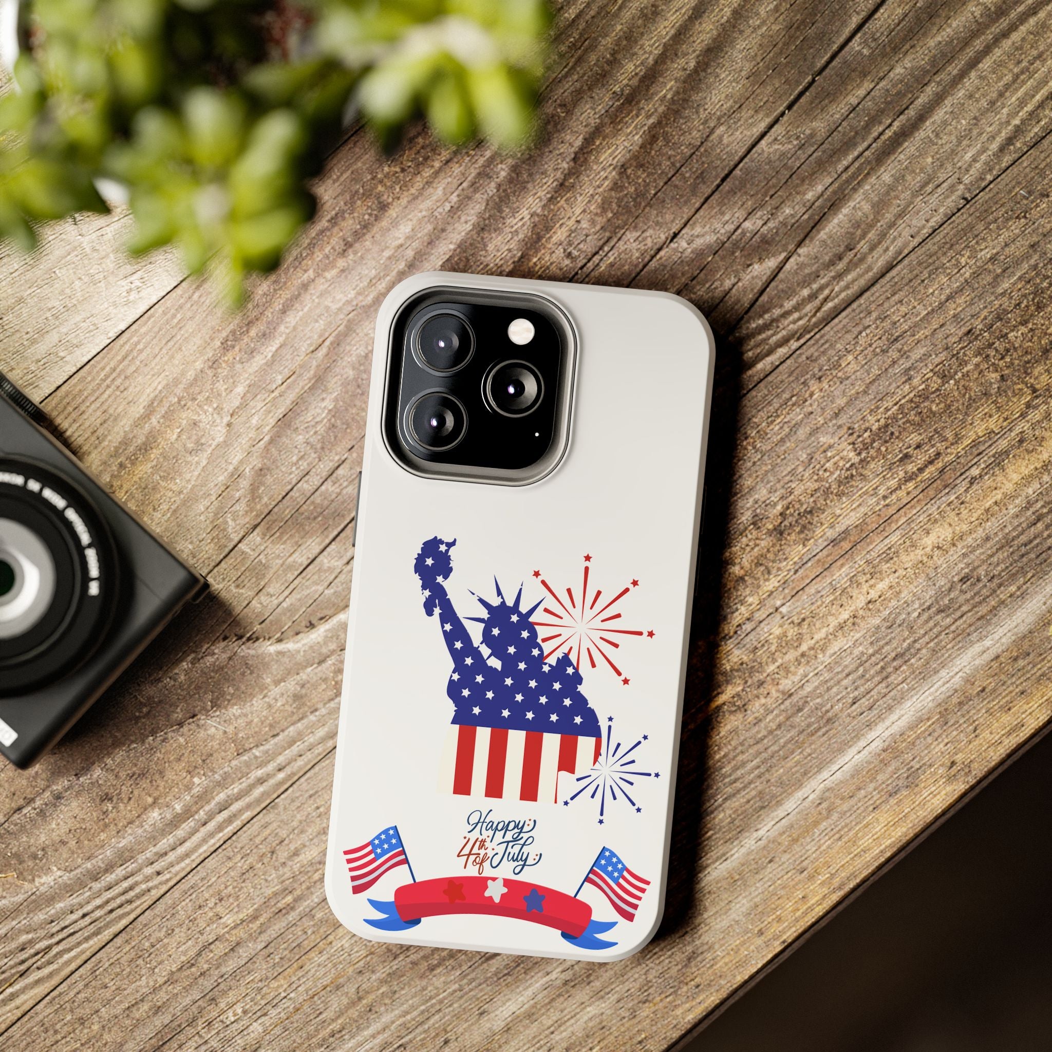 4th of July Tough Phone Case — Statue of Liberty USA Flag Design